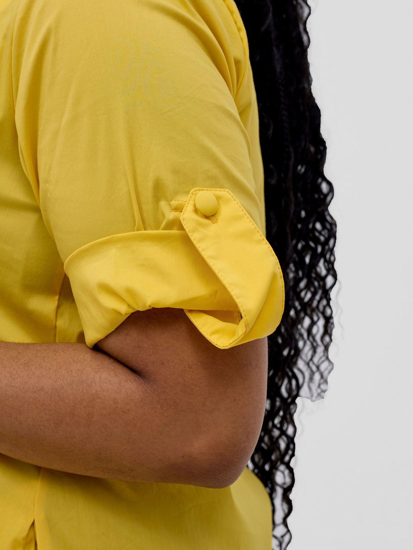 Safari Zene Tiered Above Knee Dress - Mustard