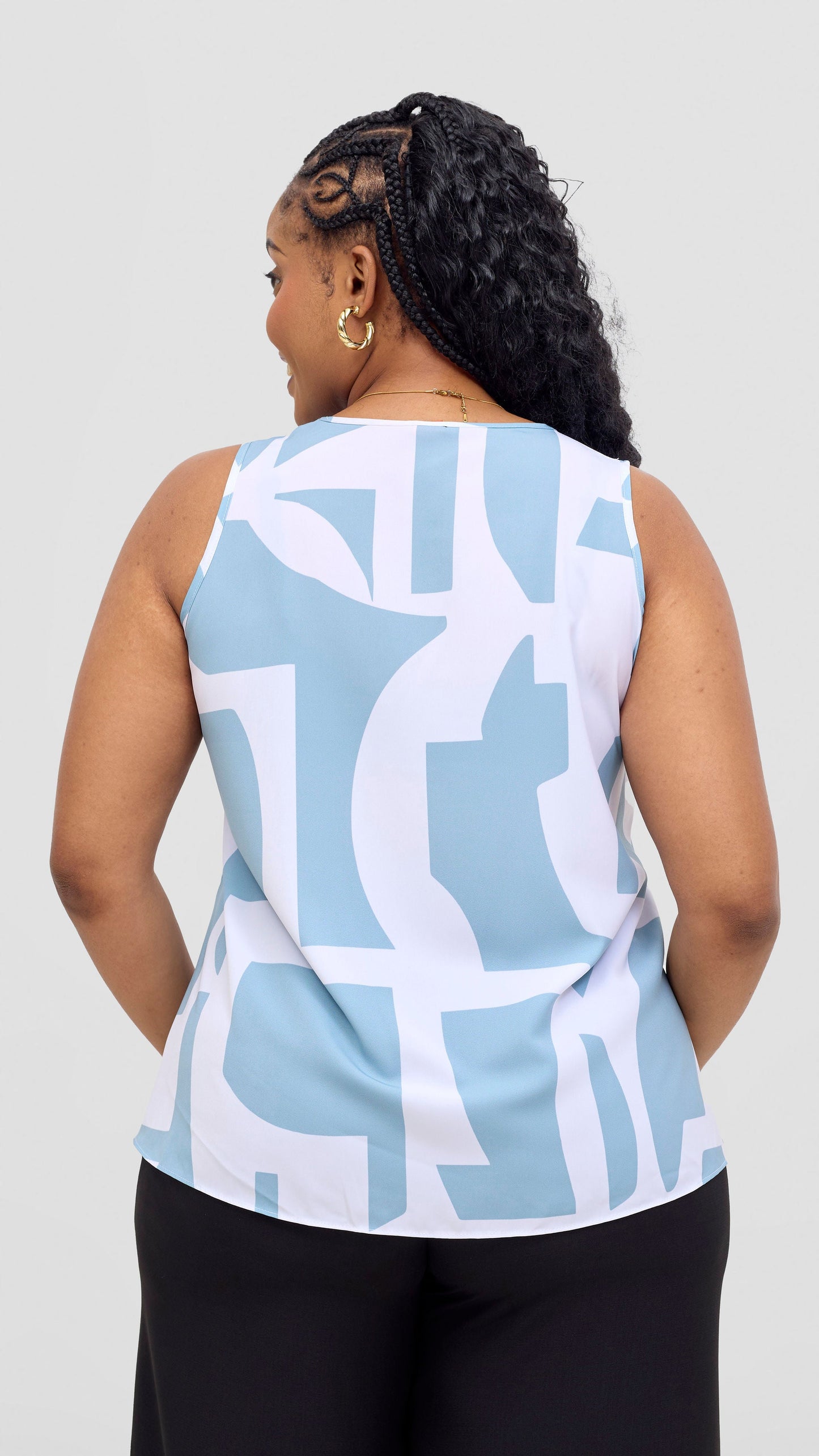 Vivo Kani Tent Top - White / Mint Dashen Print