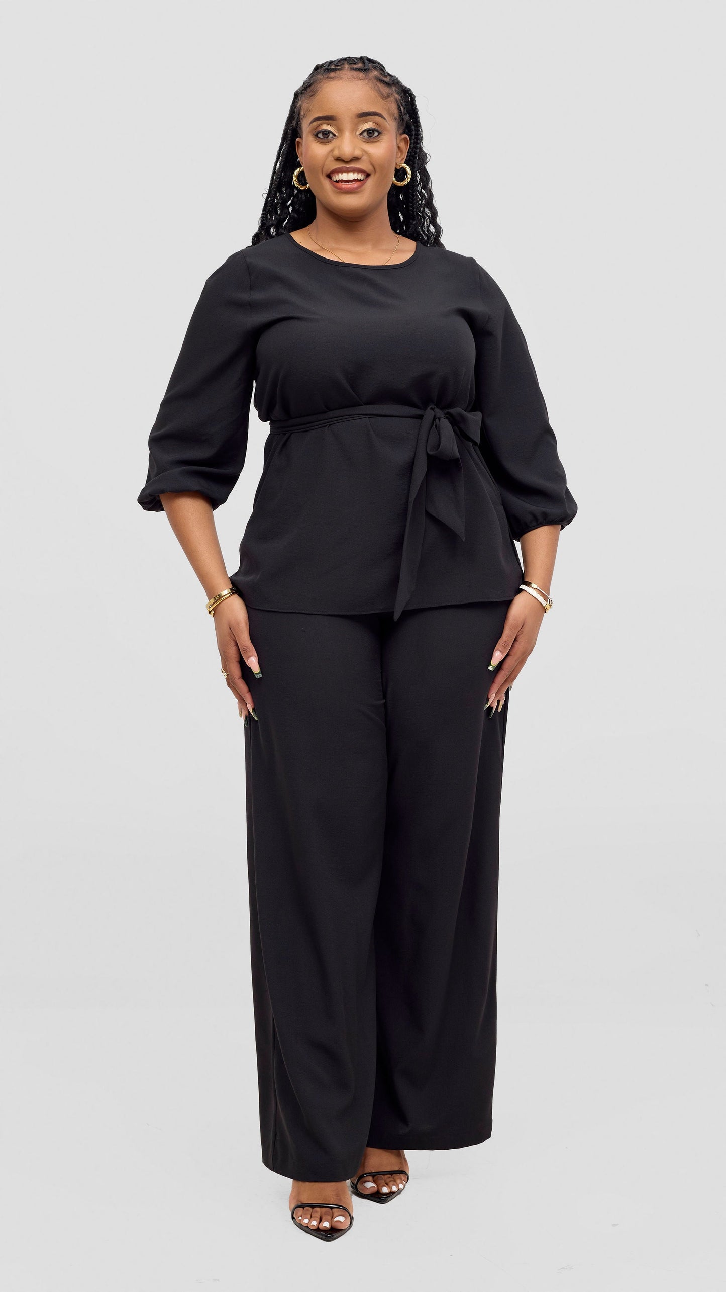 Vivo Kani Wide Leg Pants - Black