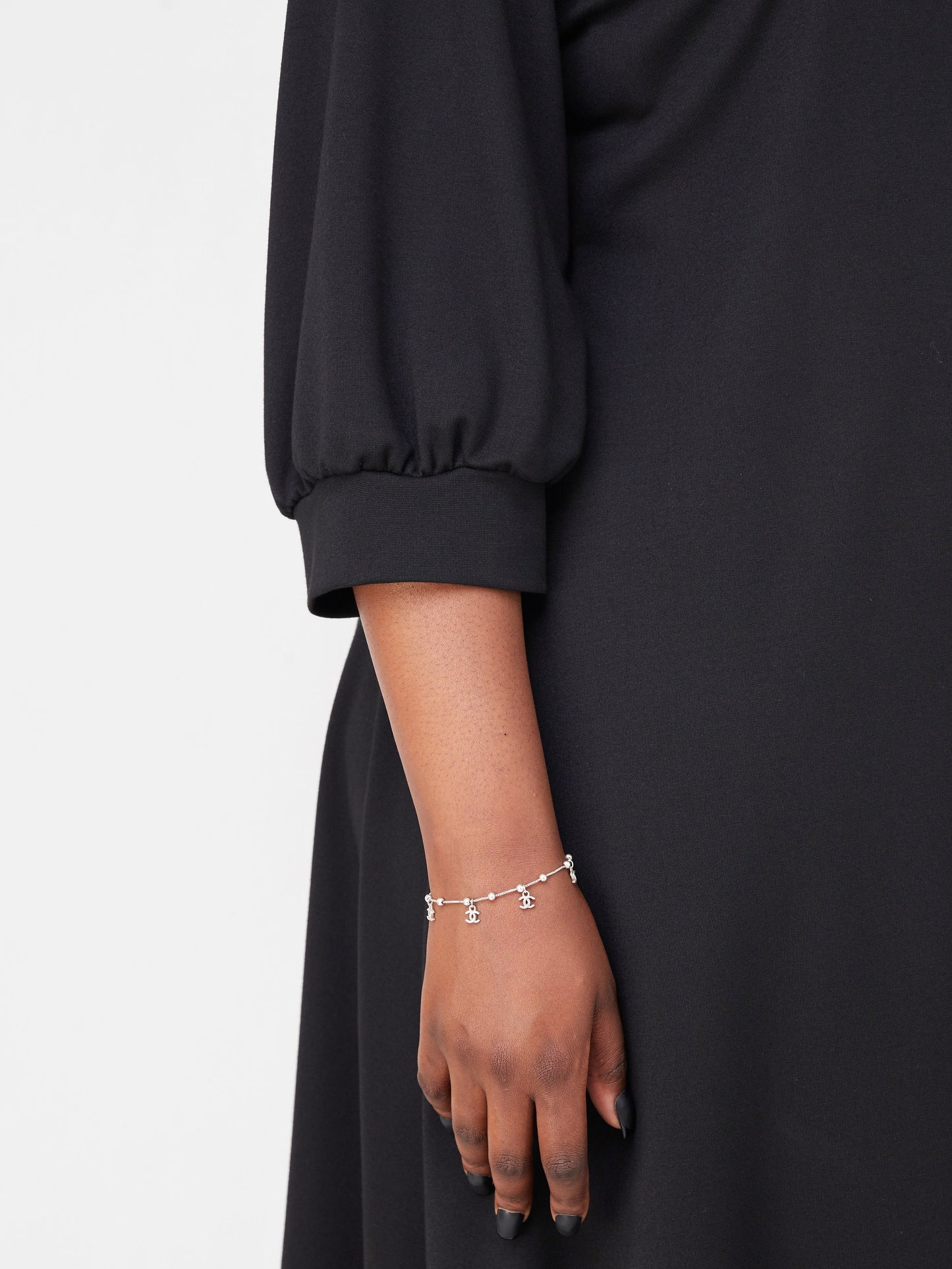 Vivo Tana 3/4 Bishop Sleeve A-line Dress - Black