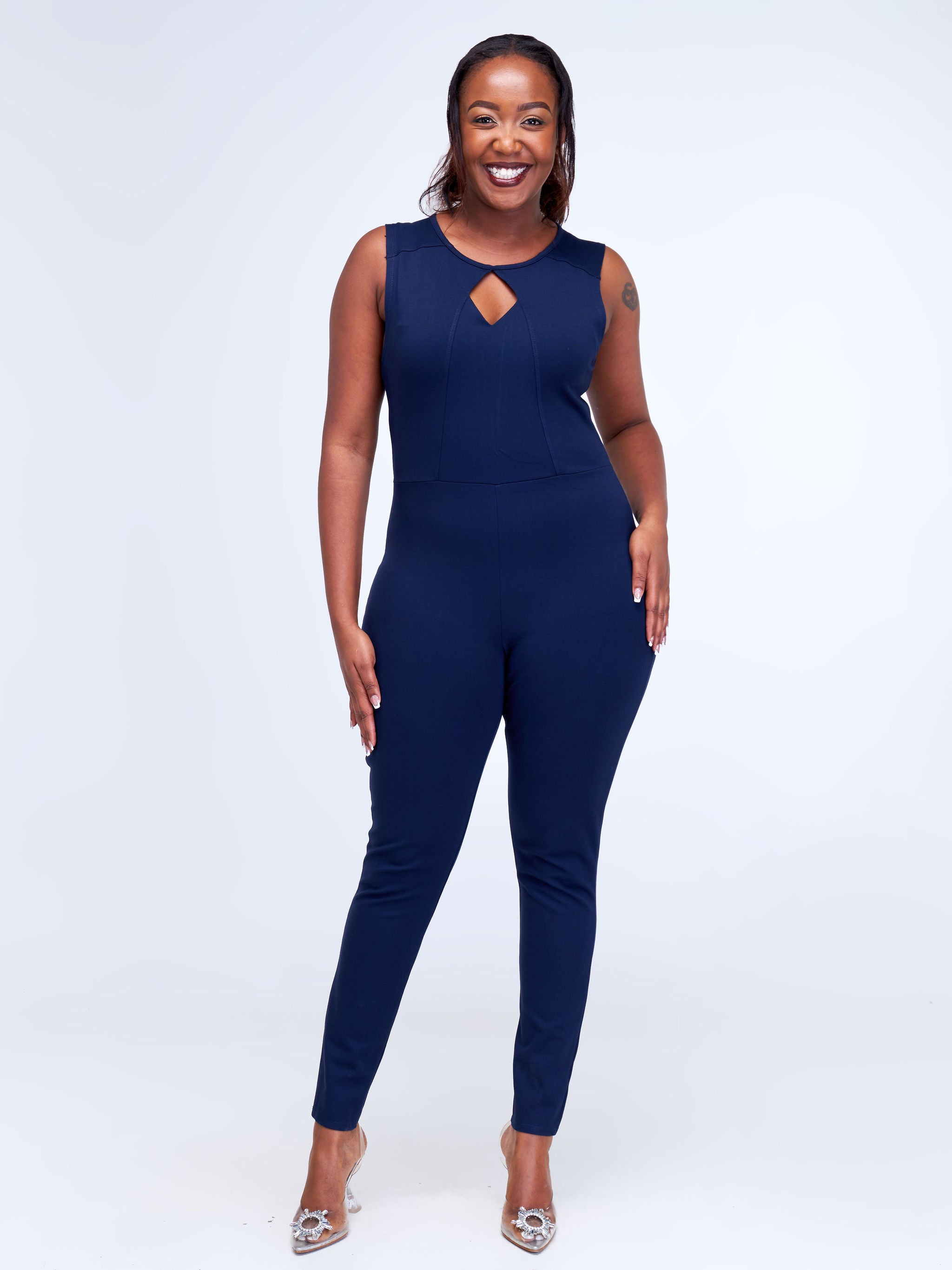 Vivo Fasi Straight Leg Jumpsuit - Navy Blue