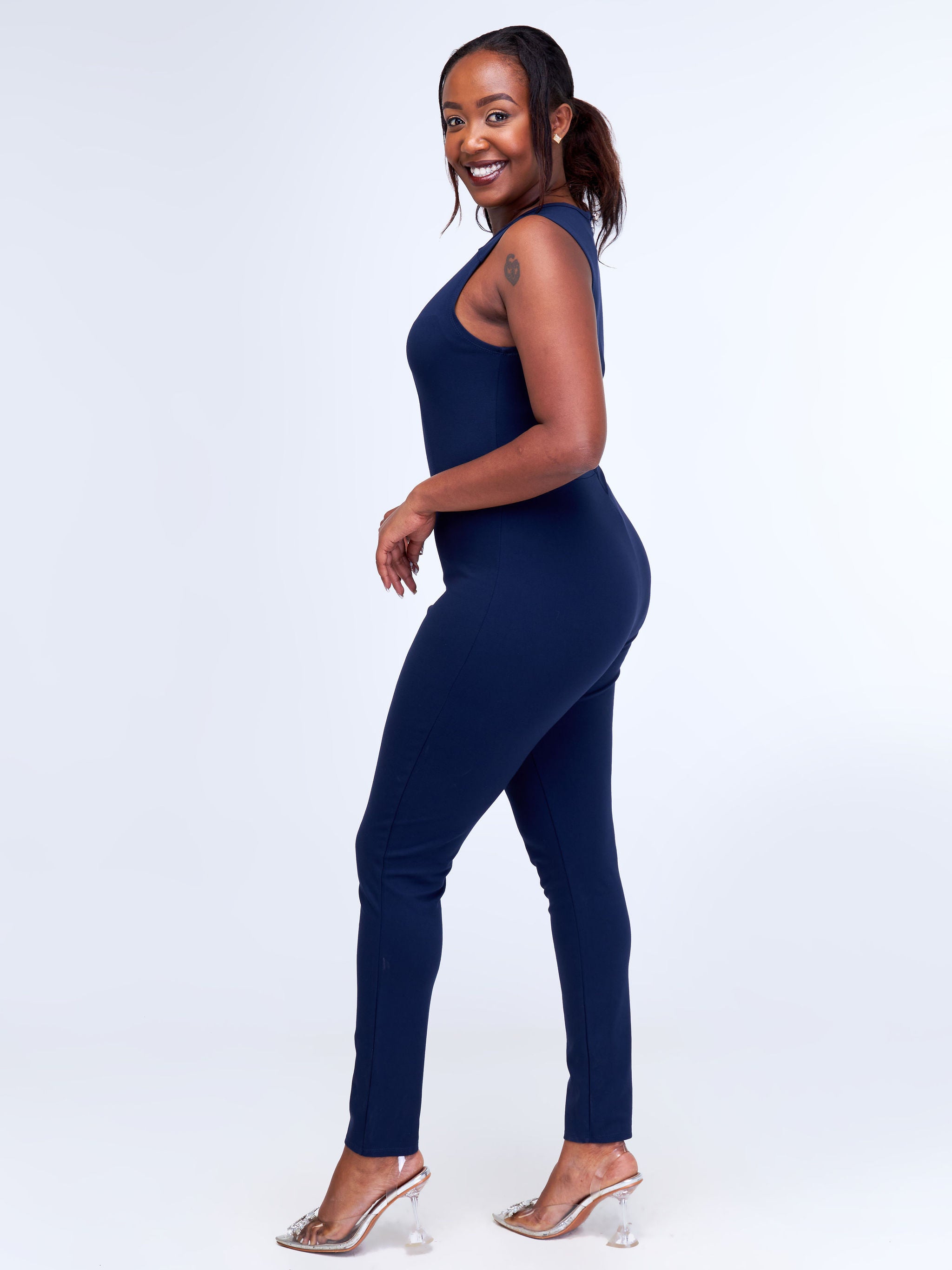 Vivo Fasi Straight Leg Jumpsuit - Navy Blue