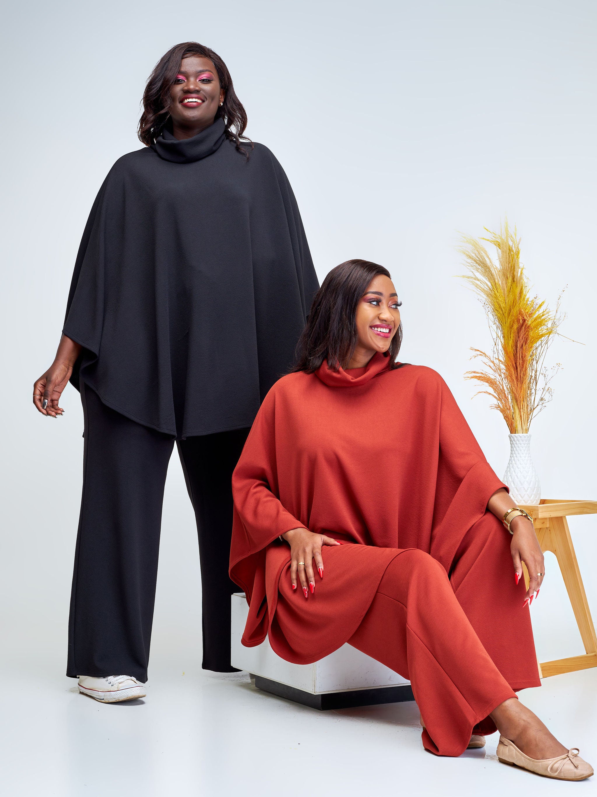 Vivo Amali Wide Leg Pants - Rust