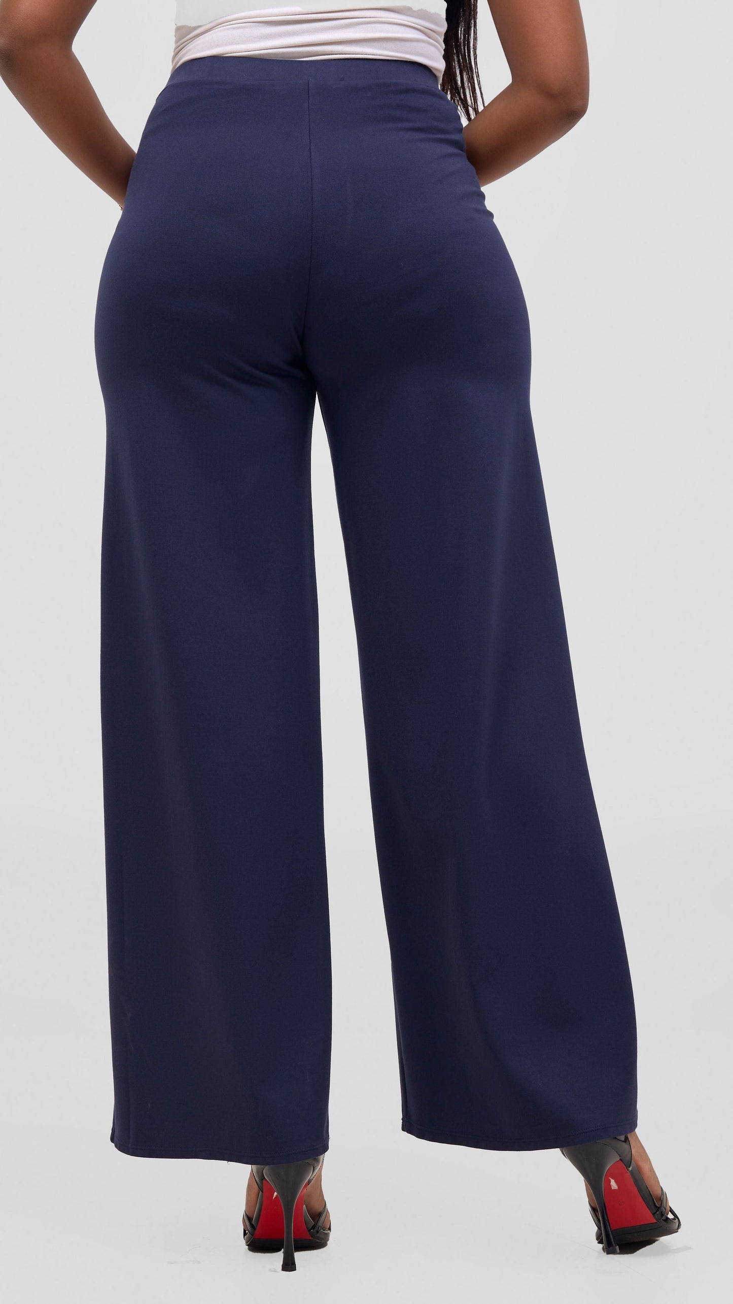 Vivo Aleri Wide Leg Pants in Ponte - Navy