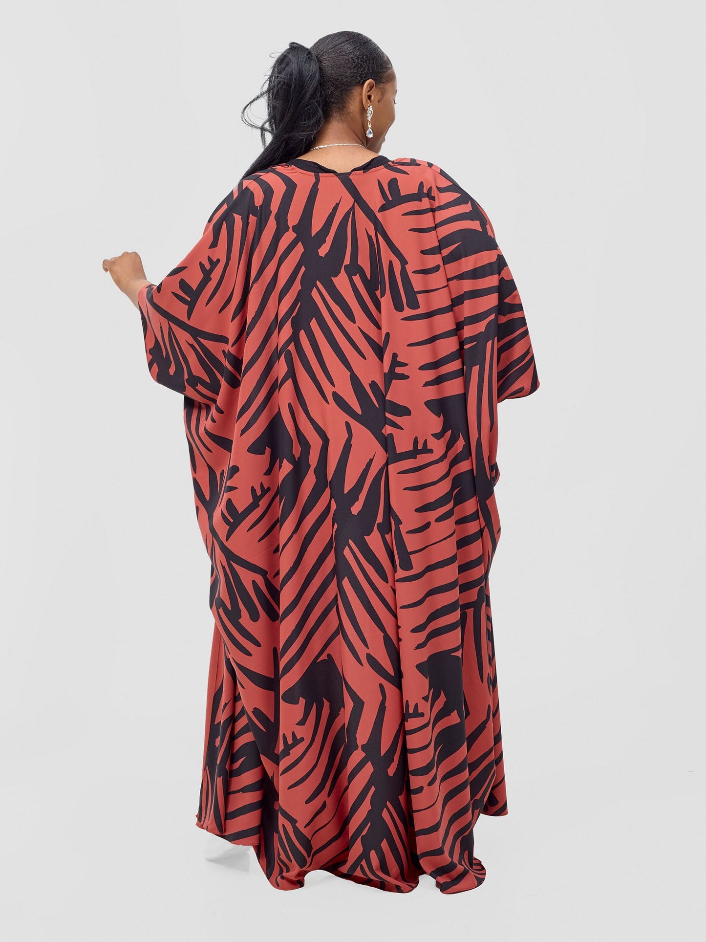 Vivo Ayla Maxi Kimono - Rust / Black Lala Print
