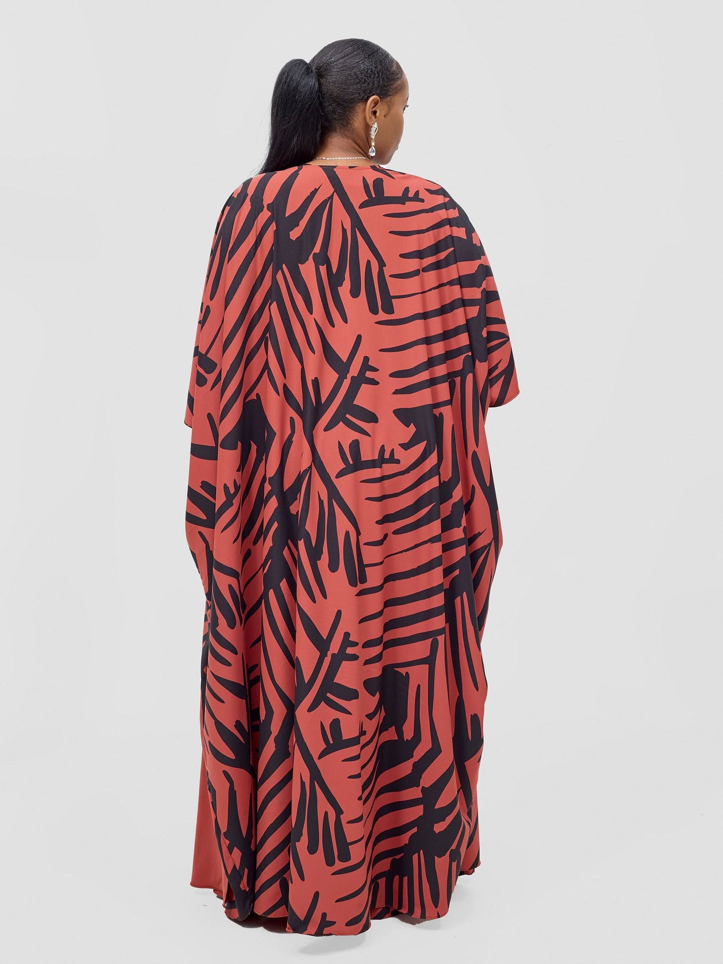 Vivo Ayla Maxi Kimono - Rust / Black Lala Print