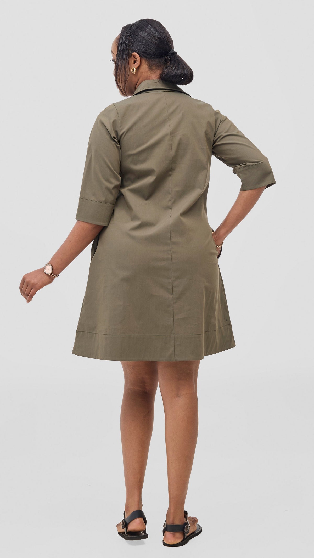 Safari Mansi Wide Hem Embroidered Tent Dress - Hunters