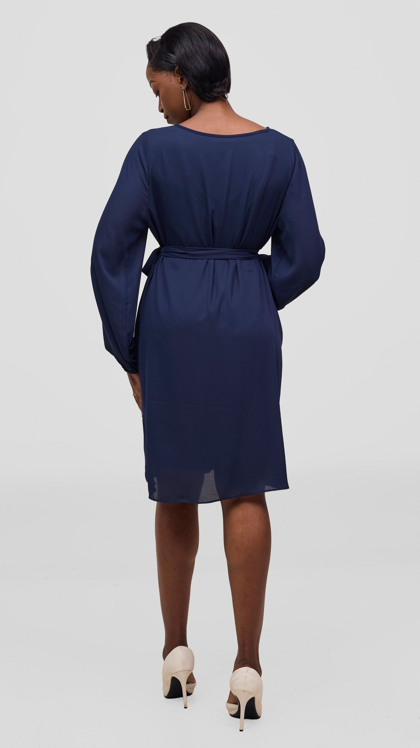 Vivo Zawadi Shift Dress - Navy