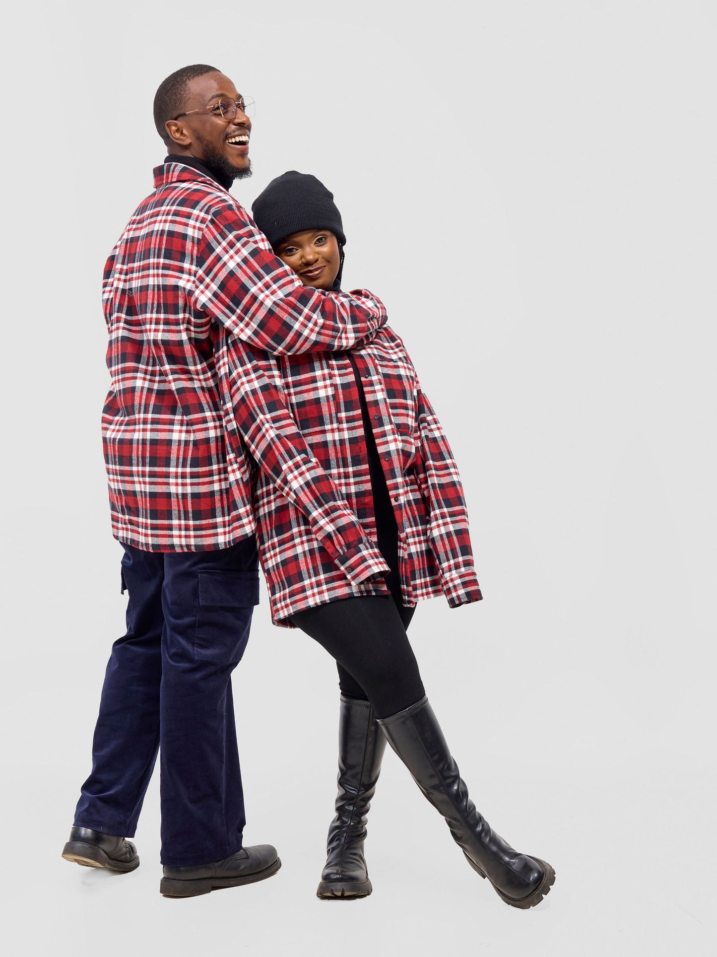 Zoya Aridi Unisex Shacket (Flannel) - Red Flannel