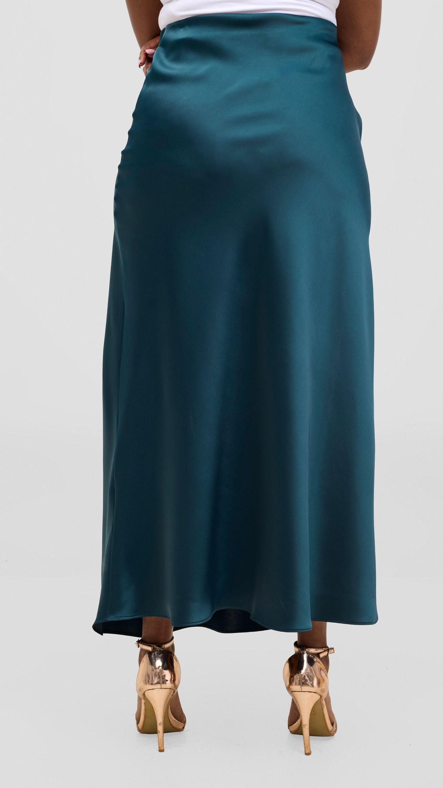 Vivo Talia Maxi Slip Skirt - Dark Green
