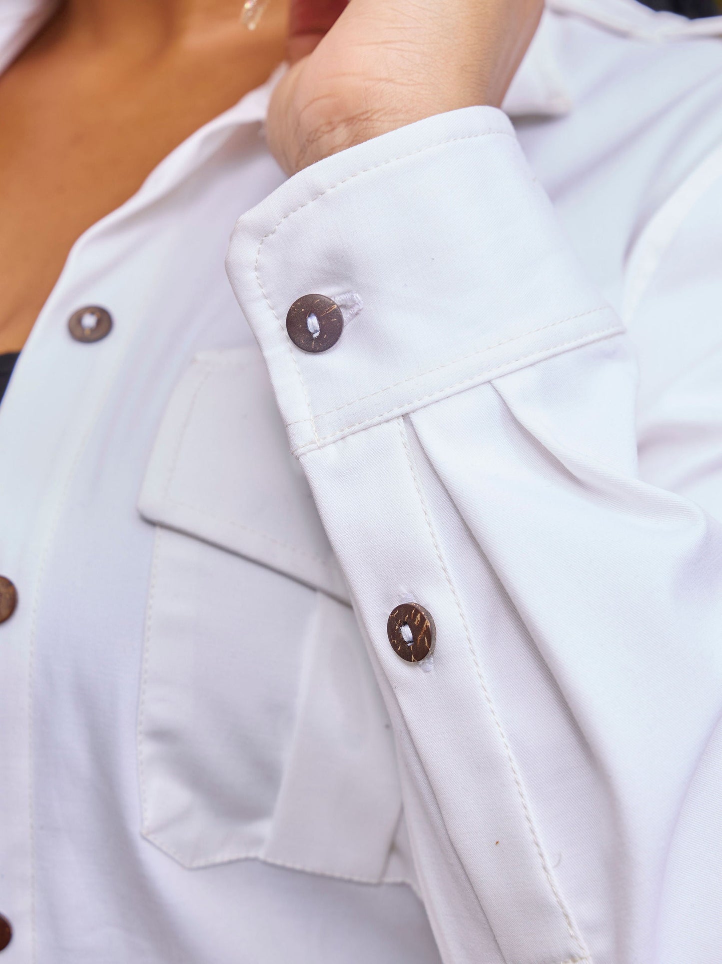 Safari Chui Heavy Shirt - White