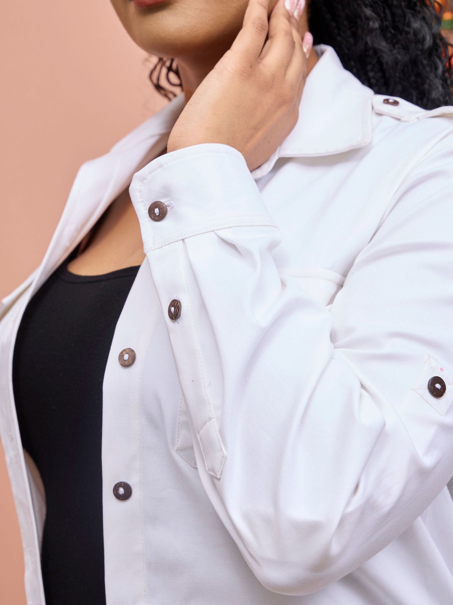 Safari Chui Heavy Shirt - White