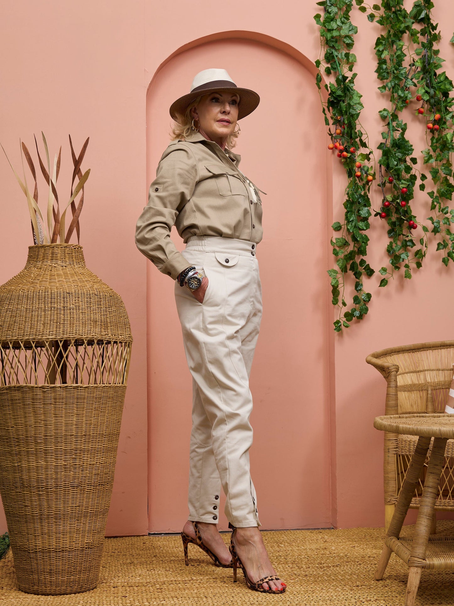 Safari Chui Jodhpur Pants - White Cloud