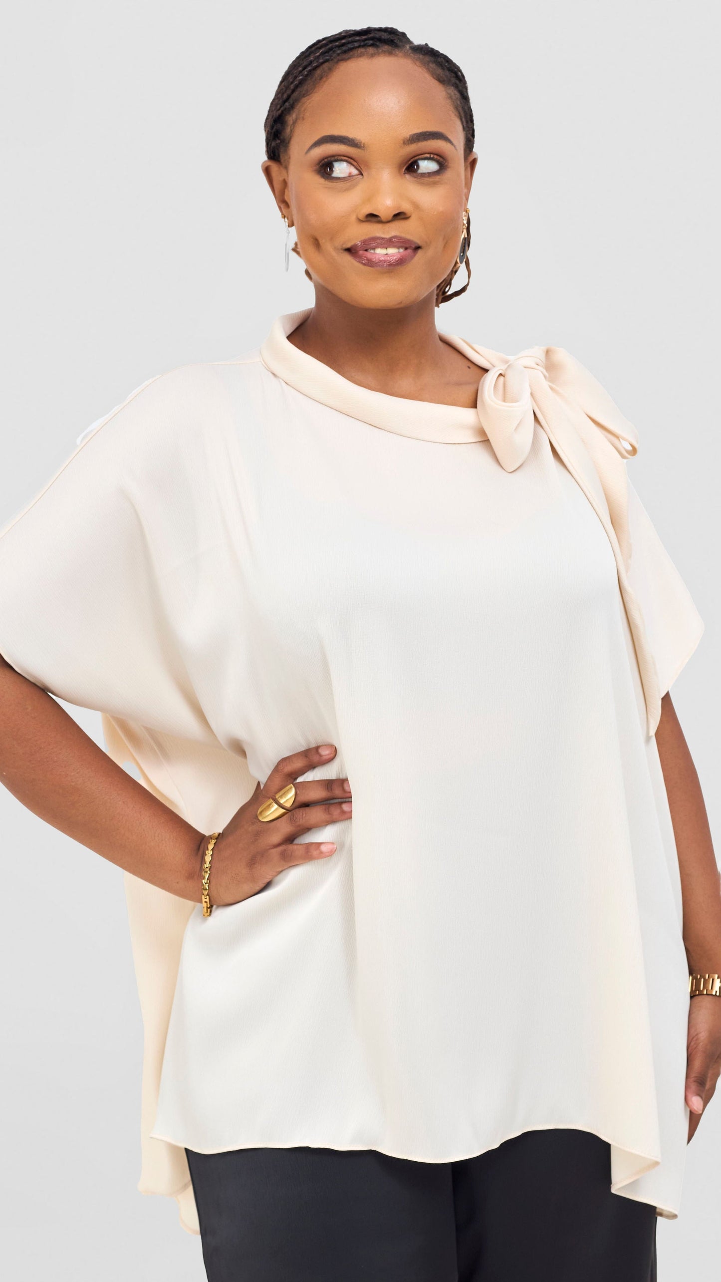 Vivo Takali Tunic Top - Buttermilk