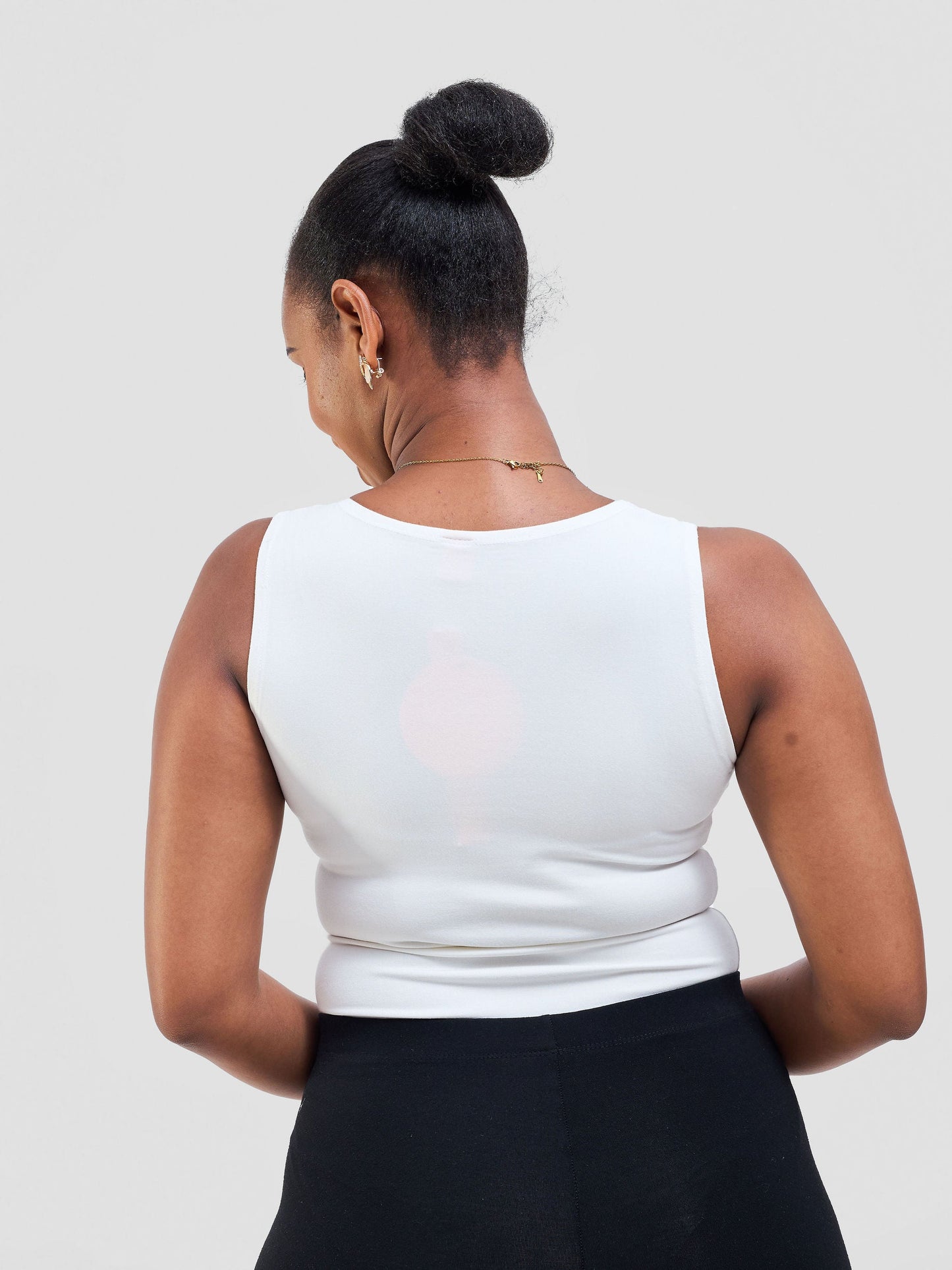 Vivo Basic Sleeveless Bodysuit - White