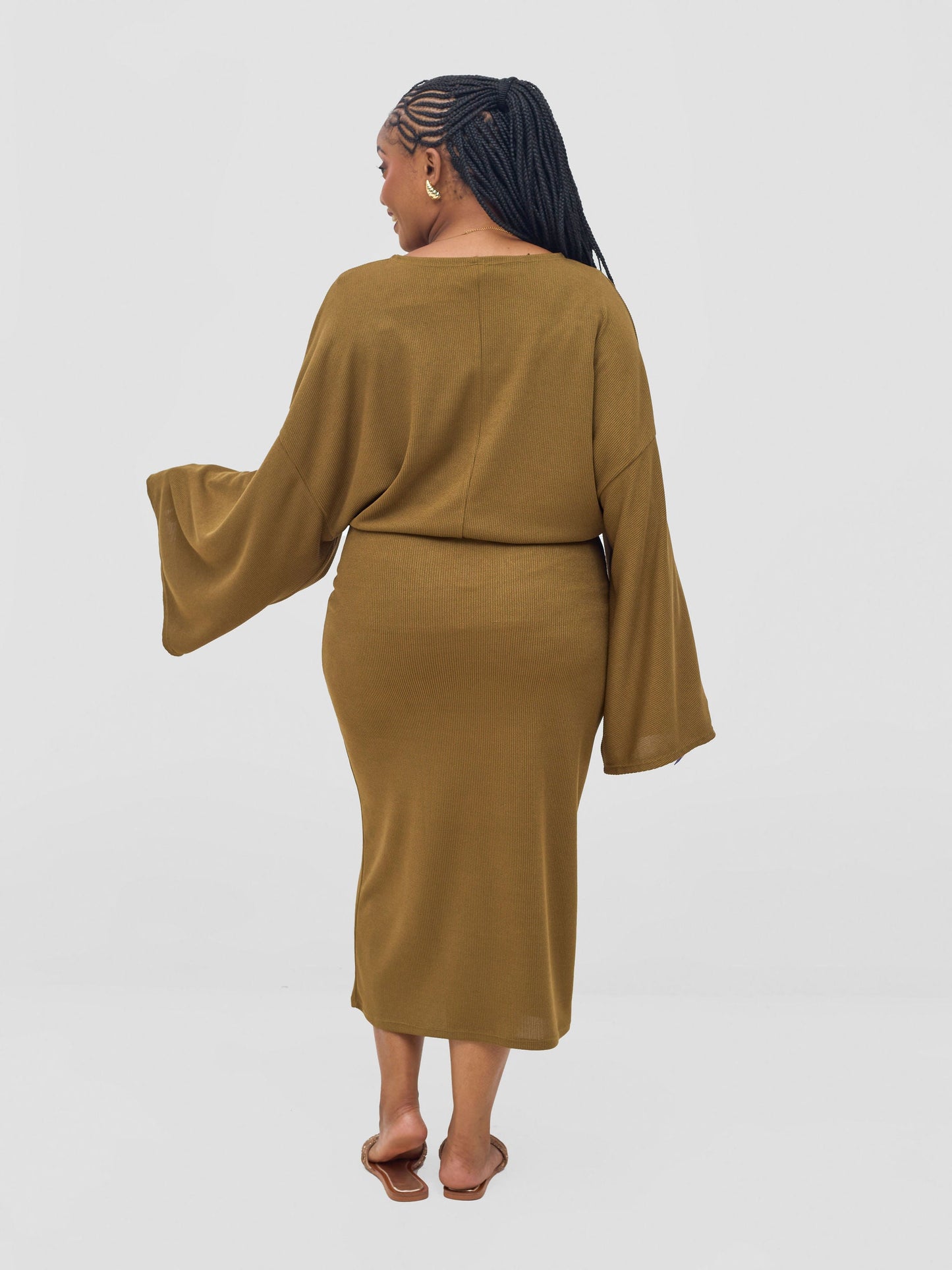 Vivo Safa Drawstring Wide Top - Light Olive