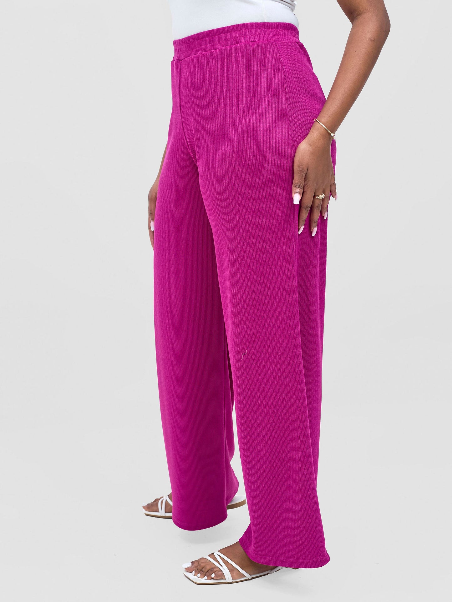 Vivo Rema Straight Leg Pants - Fushcia