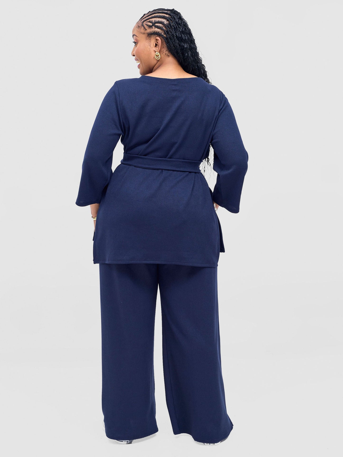 Vivo Rema Straight Leg Pants - Navy