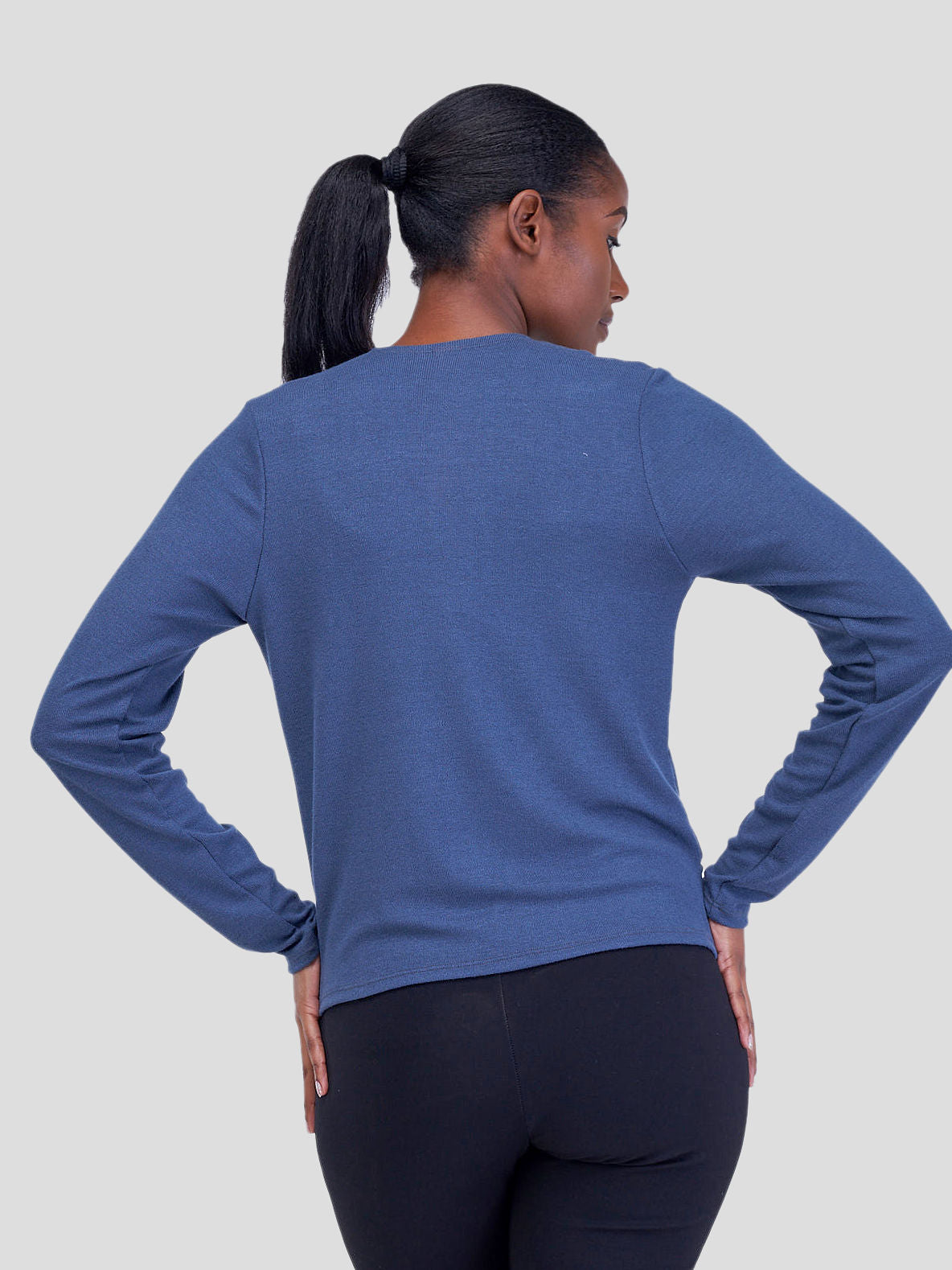 Vivo Short Side Pleat Sweater - Teal