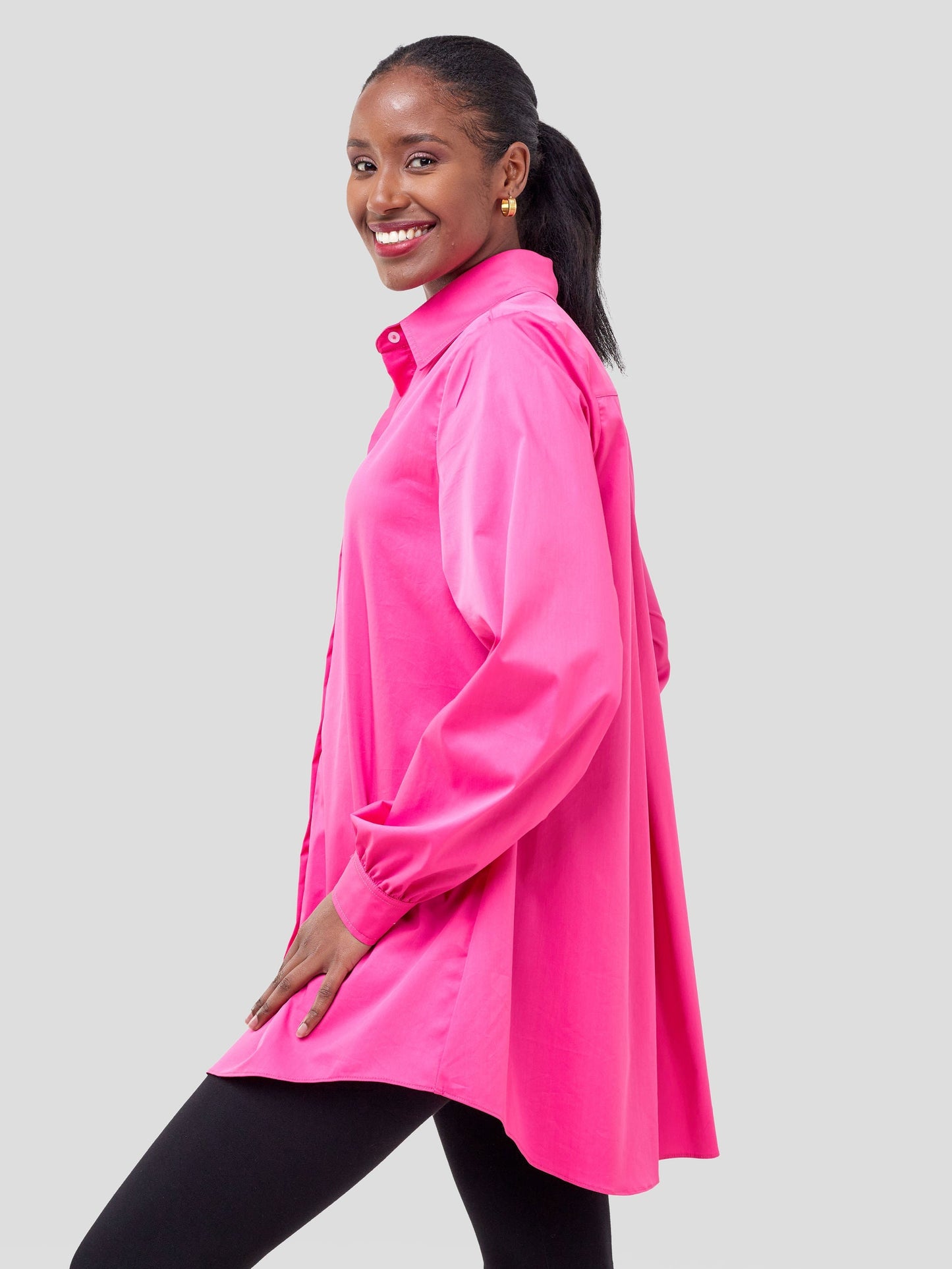 Safari Kaya Long Sleeve Collar Shirt - Pink