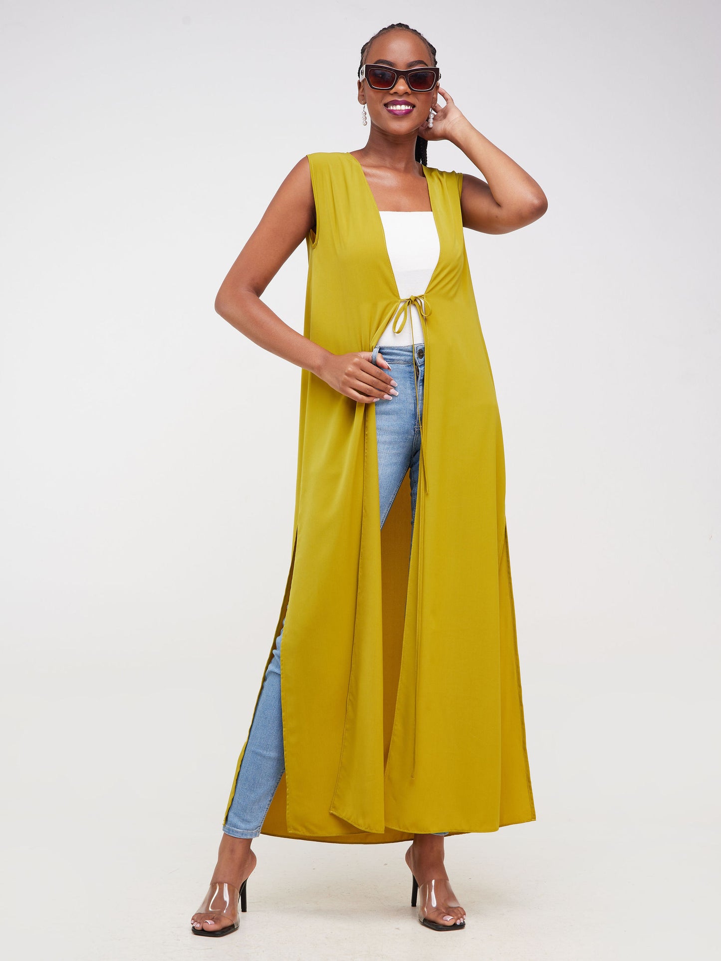 Vivo Dali Tie Kimono - Lime Green