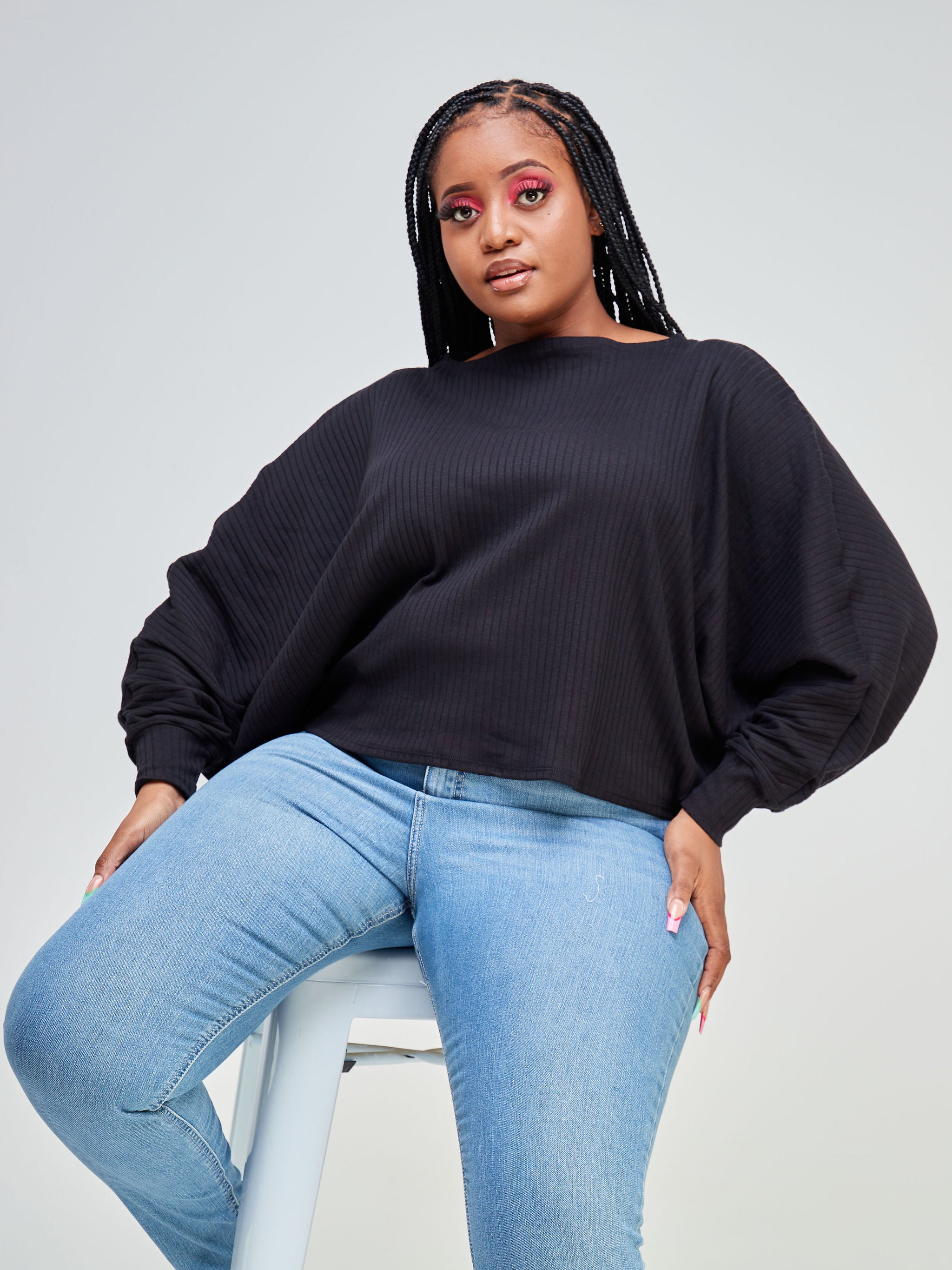 Vivo Bana Ribbed Crop Top - Black