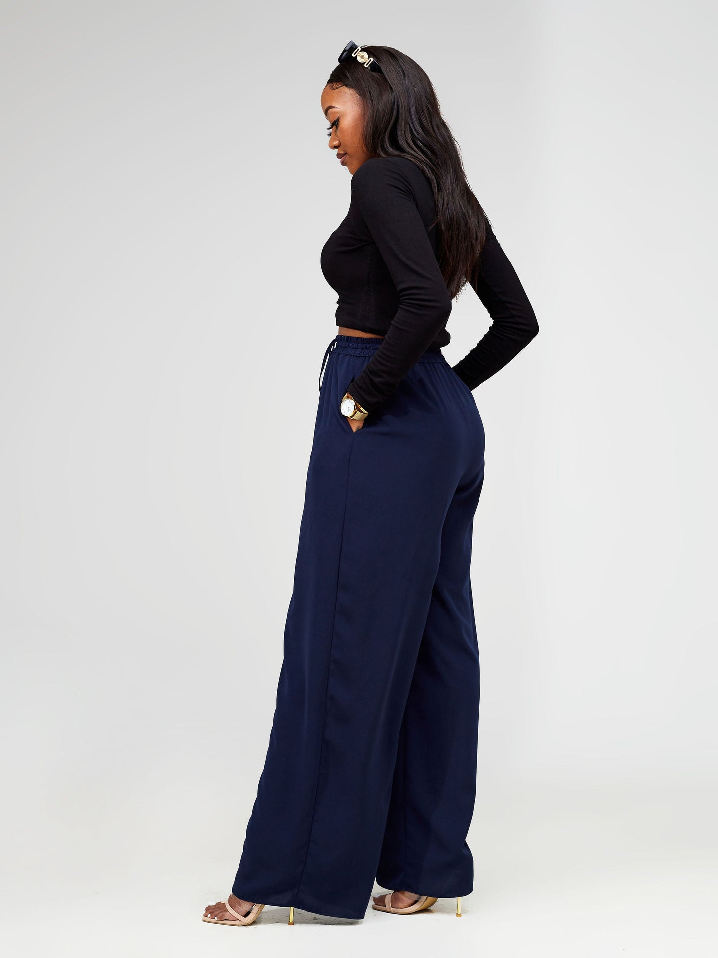 Vivo Wastani Drawstring Pants - Dark Navy Blue