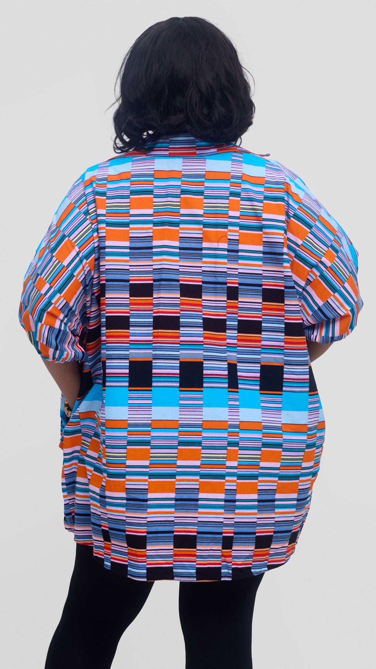 Safari by Vivo Tafari High Low Top in Kitenge - Mistari Print