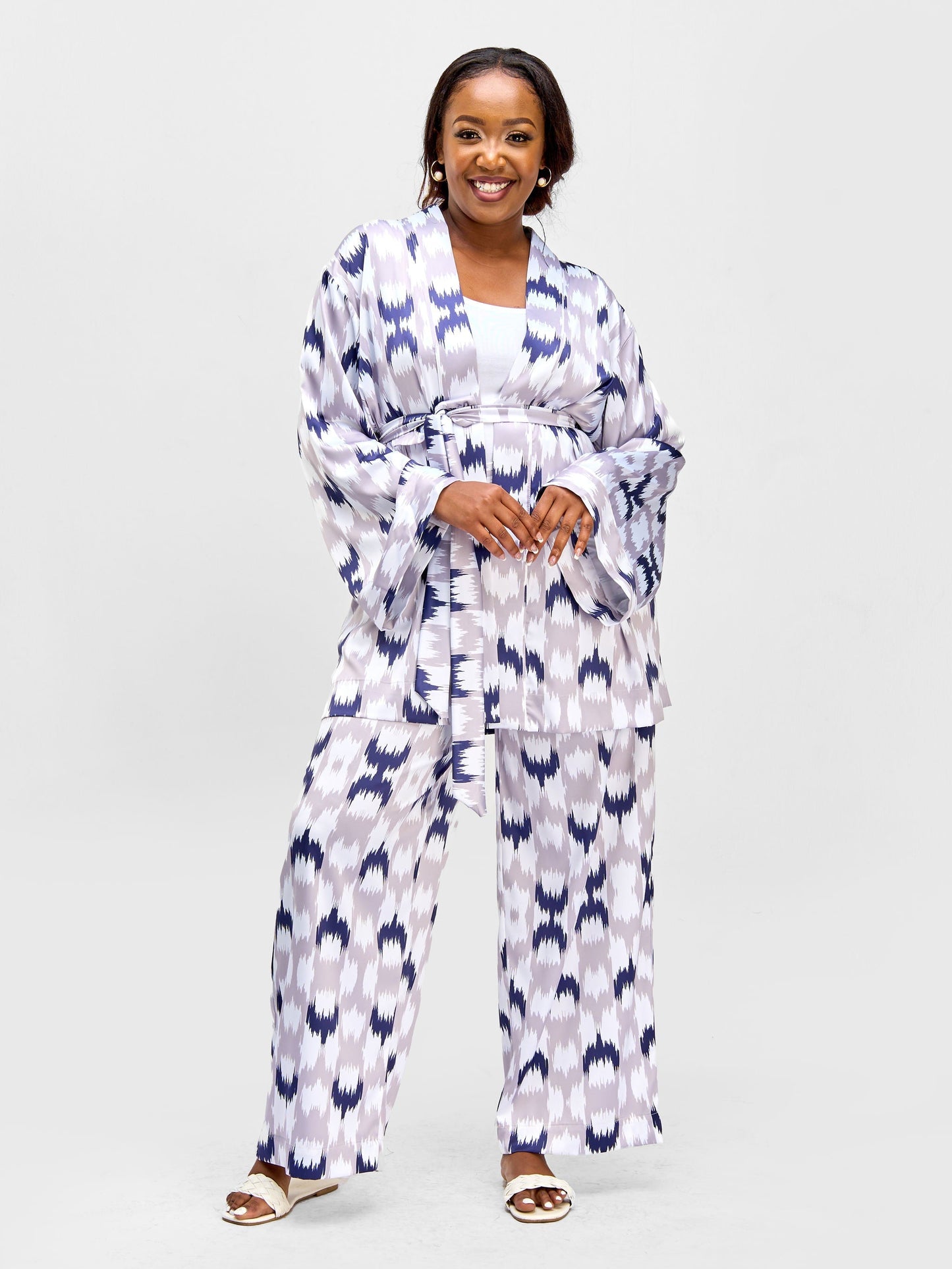 Vivo Nimali Satin Wide-Leg Pants - Wingu