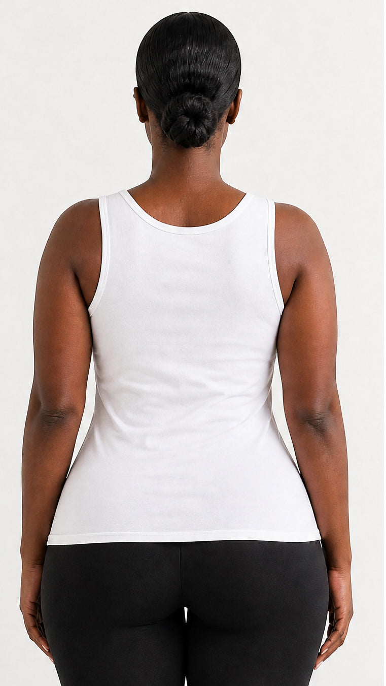 Vivo Tank Top in Jersey - White