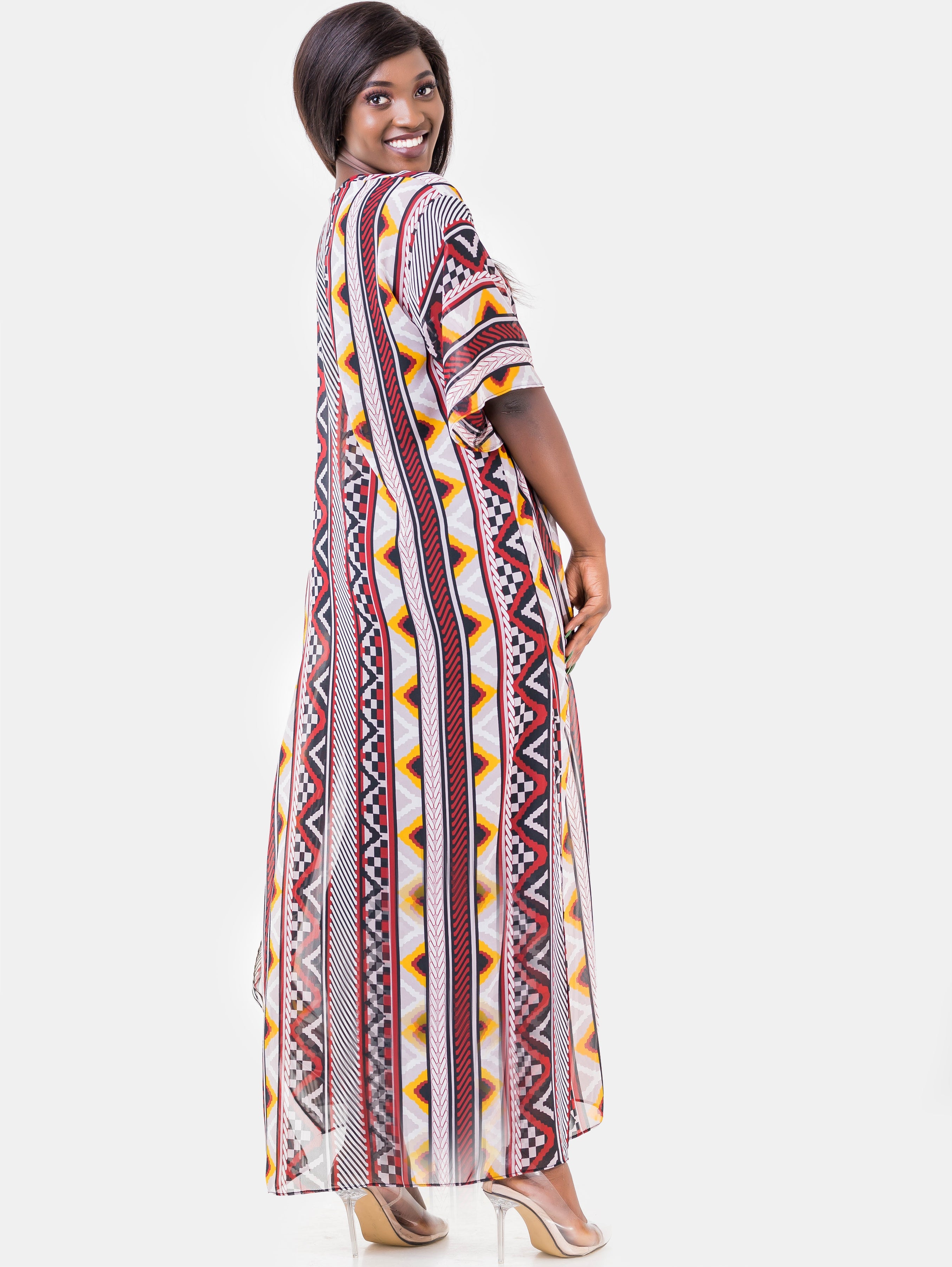 Vivo Basic Nandi A-Line Kimono - Pink Print