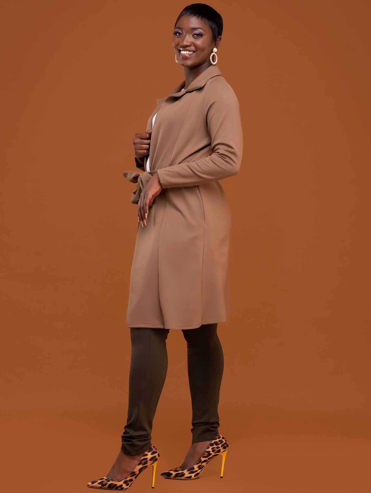 Safari Basic Trench Coat - Taupe