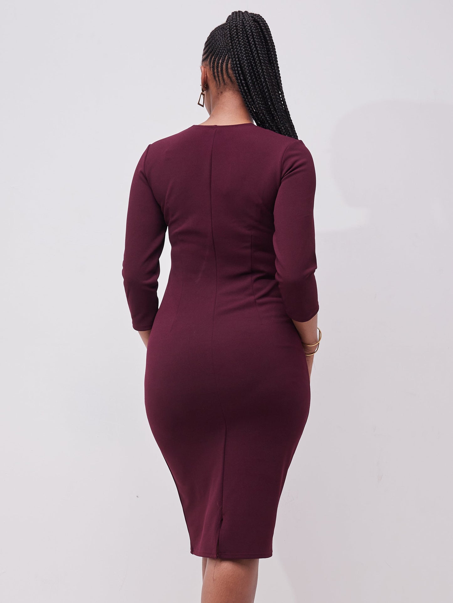 Vivo J.O V-Neck Sheath Dress - Raspberry