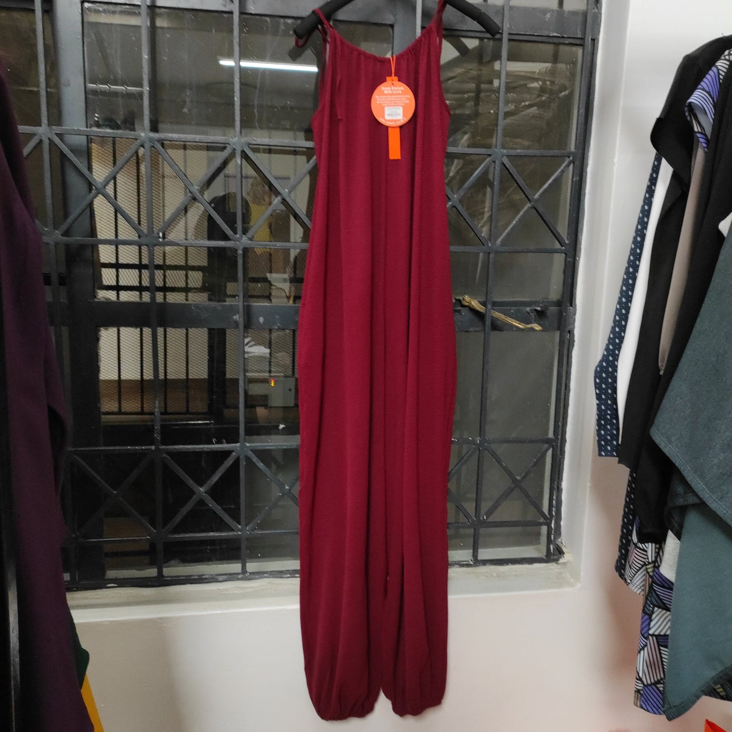 Vivo Dayo Strappy Harem Jumpsuit - Dark Maroon