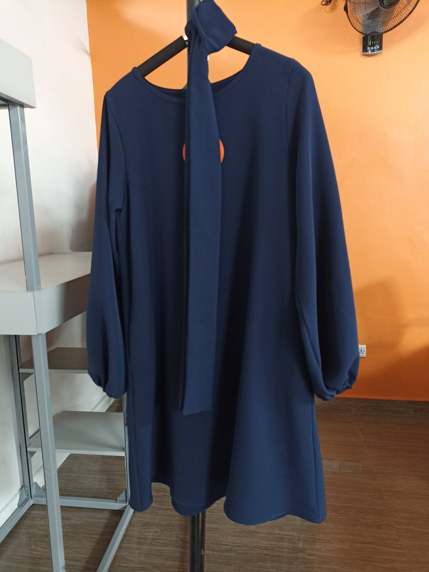 Vivo Laika 3/4 Sleeve Tent Dress - Navy Blue