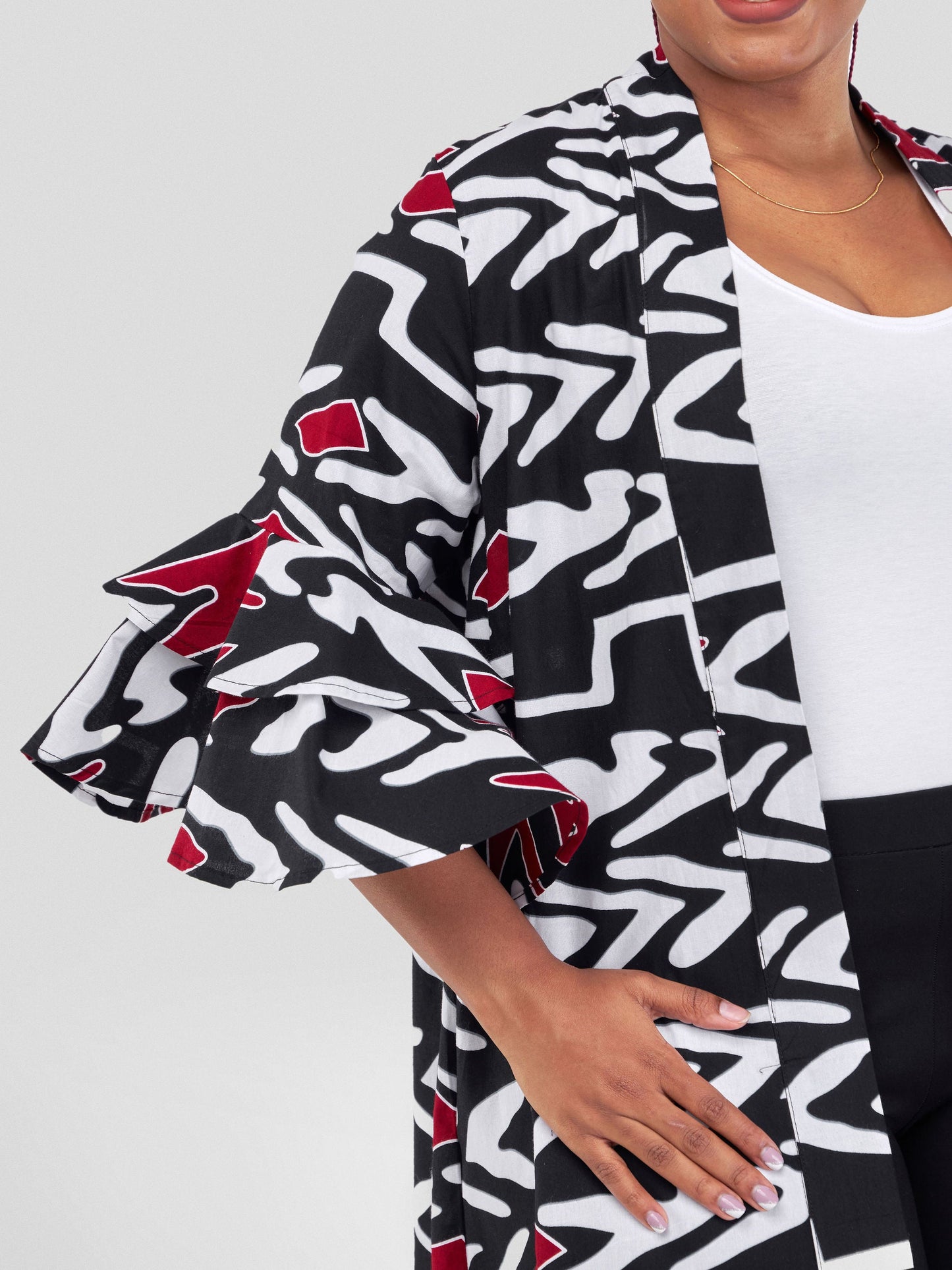 Vivo Naya Flounce Sleeve Kimono - Mshale