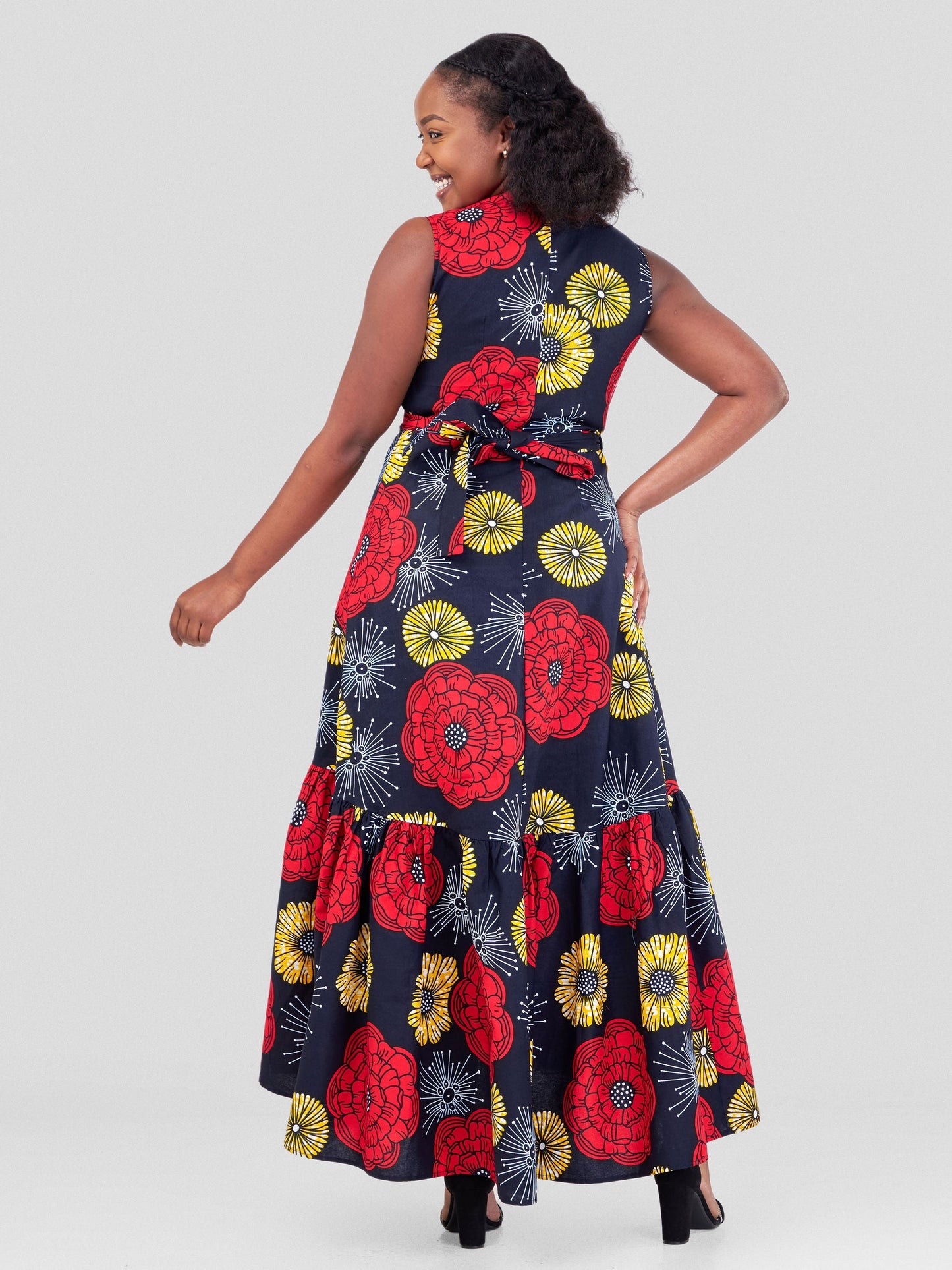 Vivo Naya Sleeveless Wrap Maxi Dress - Ua Print