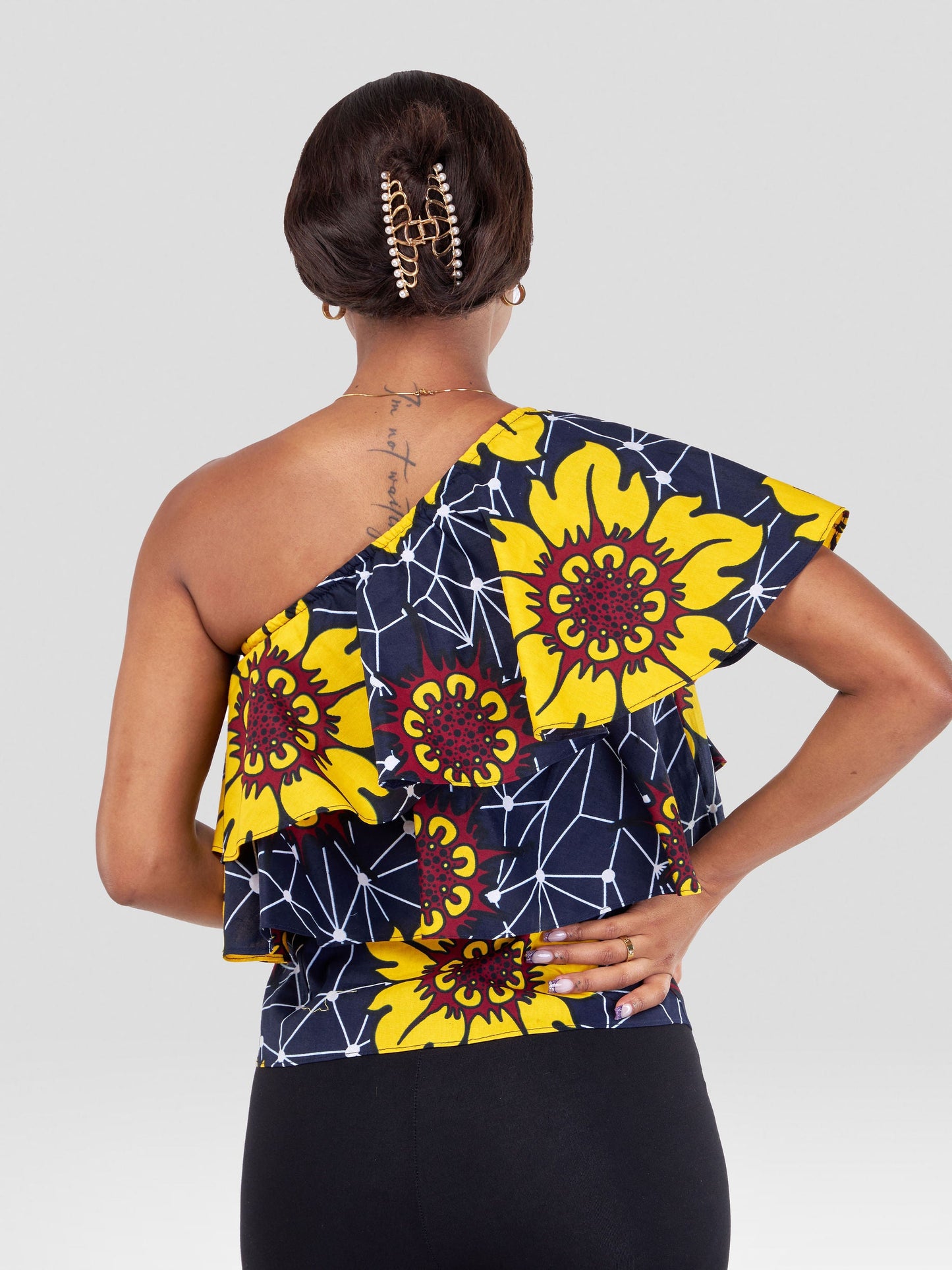 Vivo Naya One Shoulder Flounce Top - Alizeti