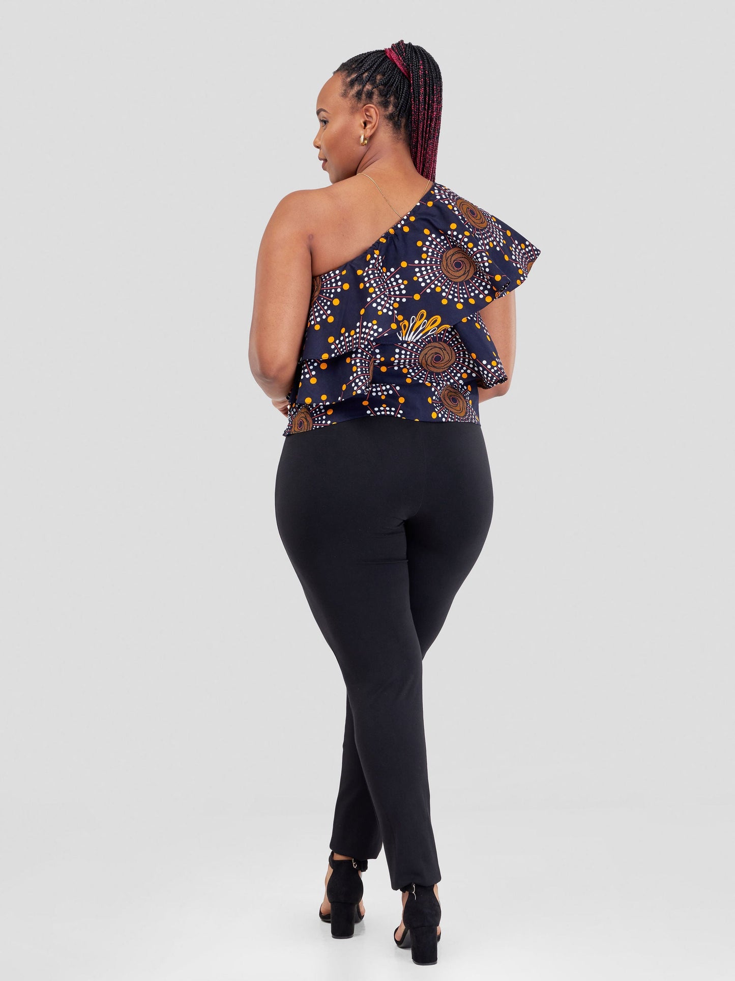 Vivo Naya One Shoulder Flounce Top - Tausi