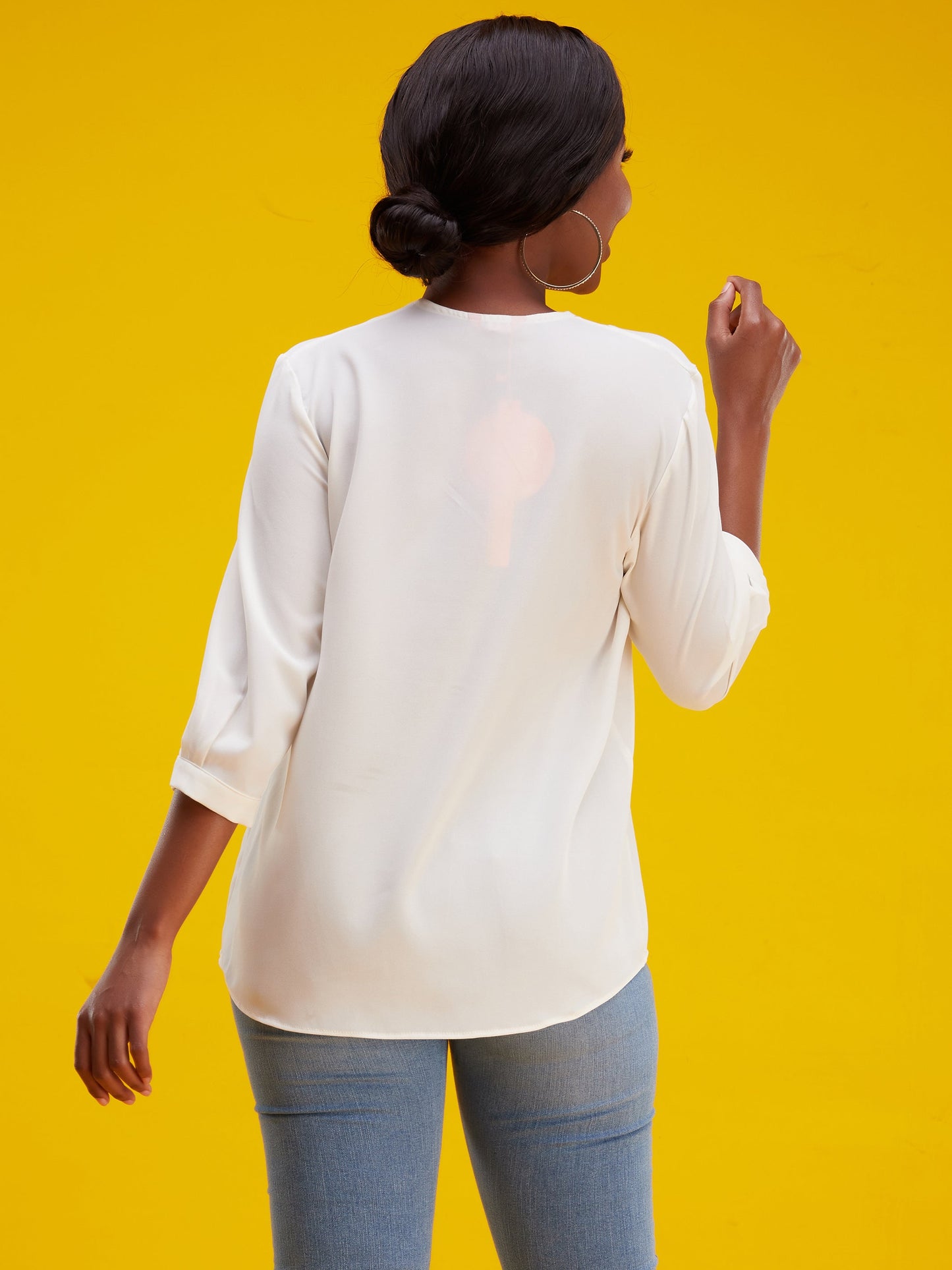 Vivo J.O 3/4 Sleeve Top - Off White