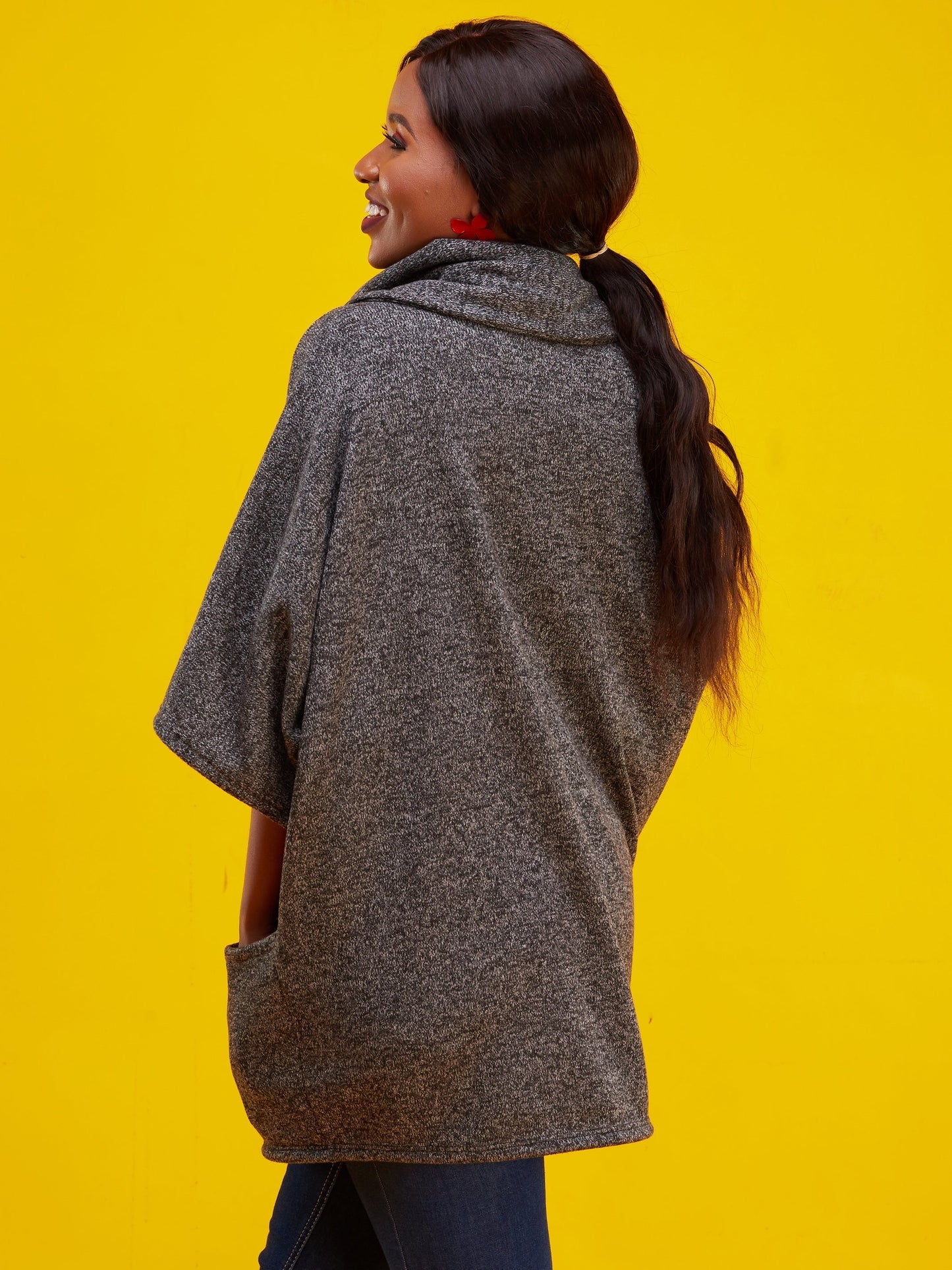 Vivo J.O Sweater Top - Dark Grey
