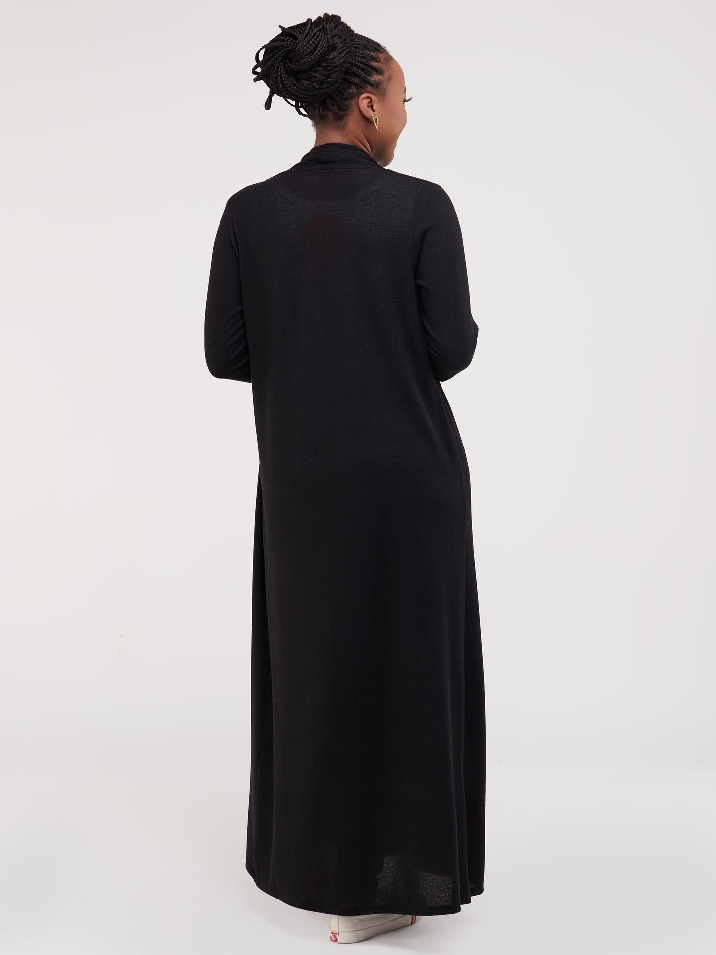 Vivo Basic Extra Long May Sweater - Black