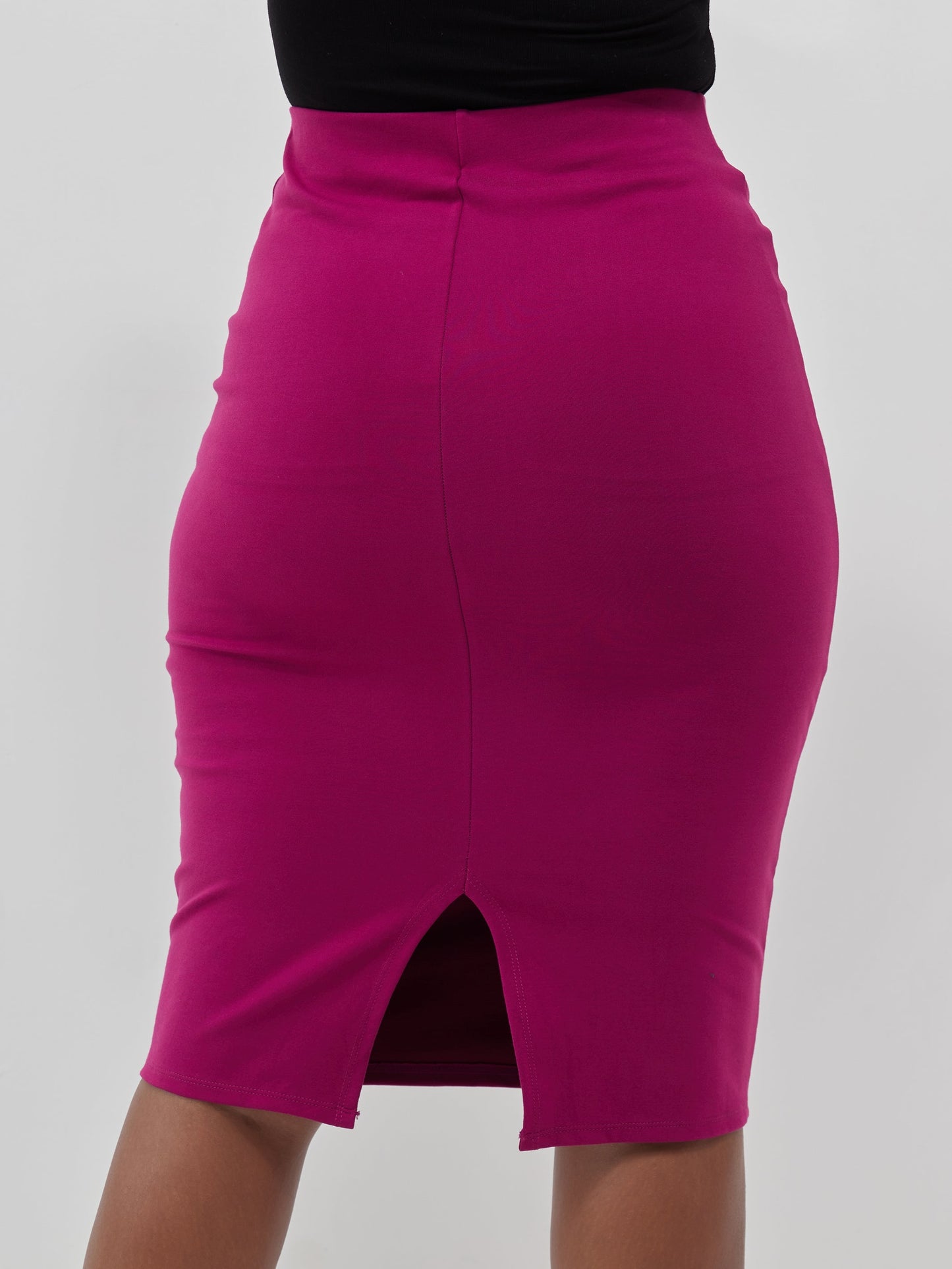 Vivo Waridi Pencil Skirt - Burgundy
