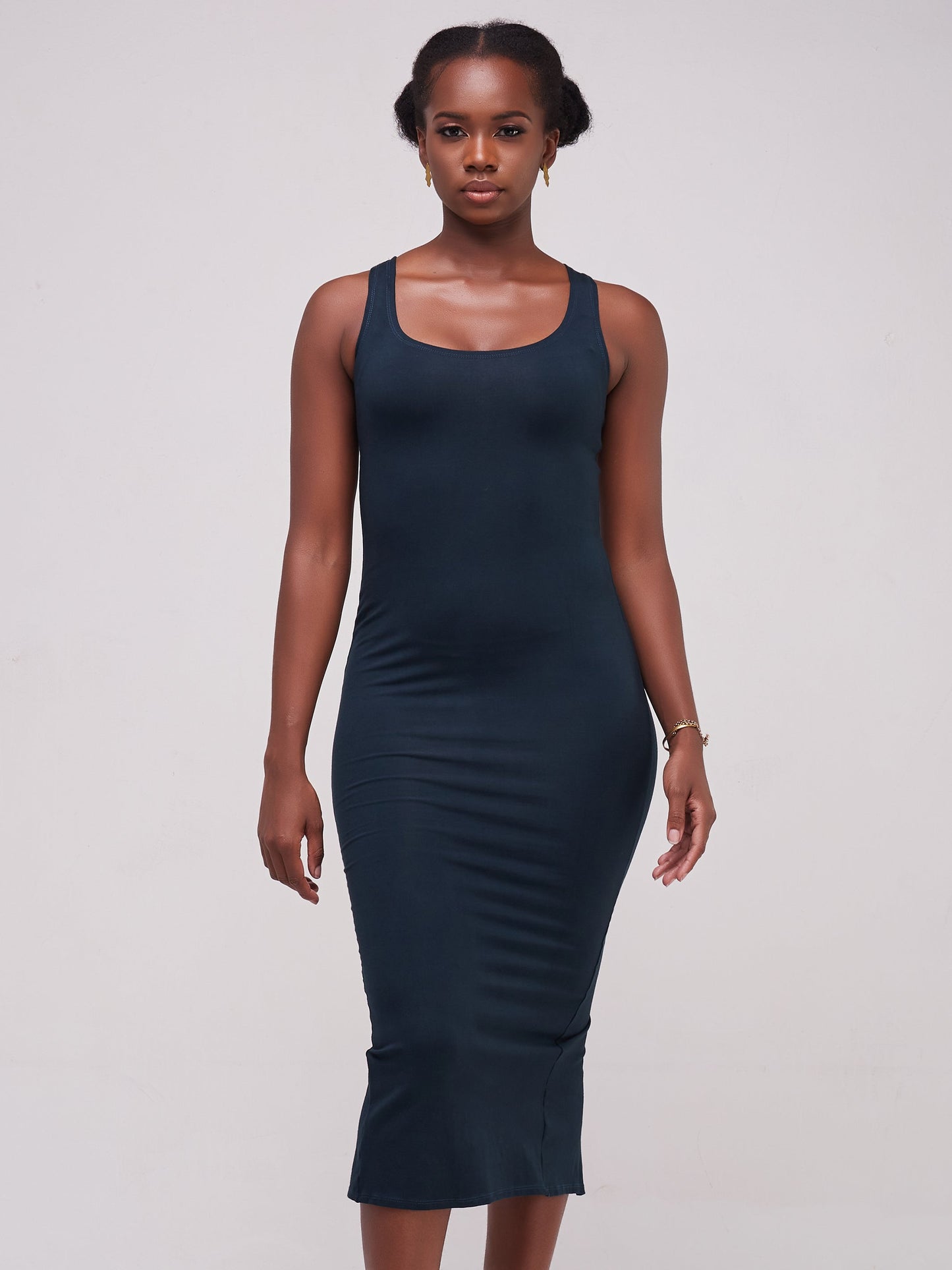 Vivo Basic Sleeveless Kim Bodycon - Dark Green