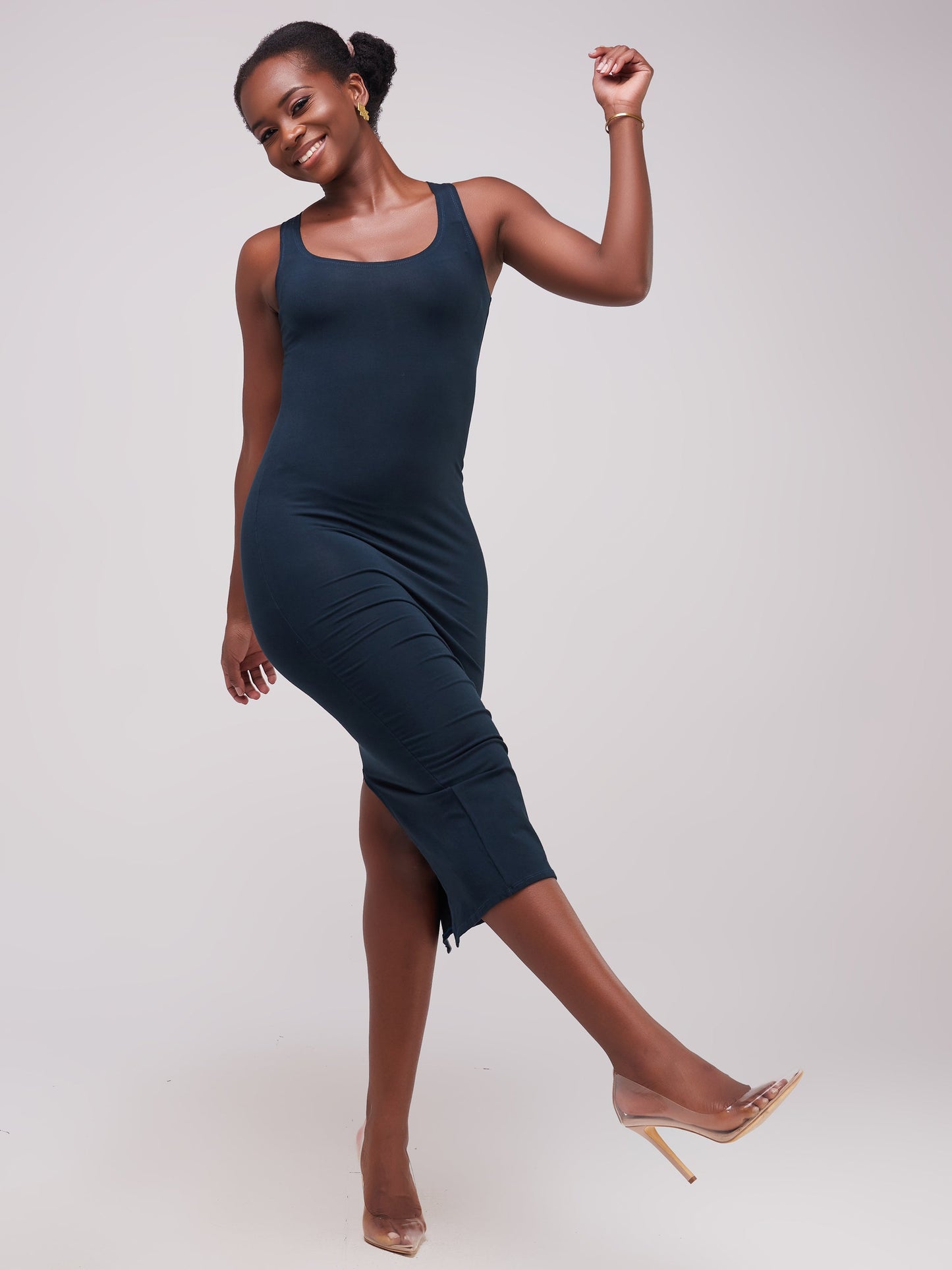 Vivo Basic Sleeveless Kim Bodycon - Dark Green