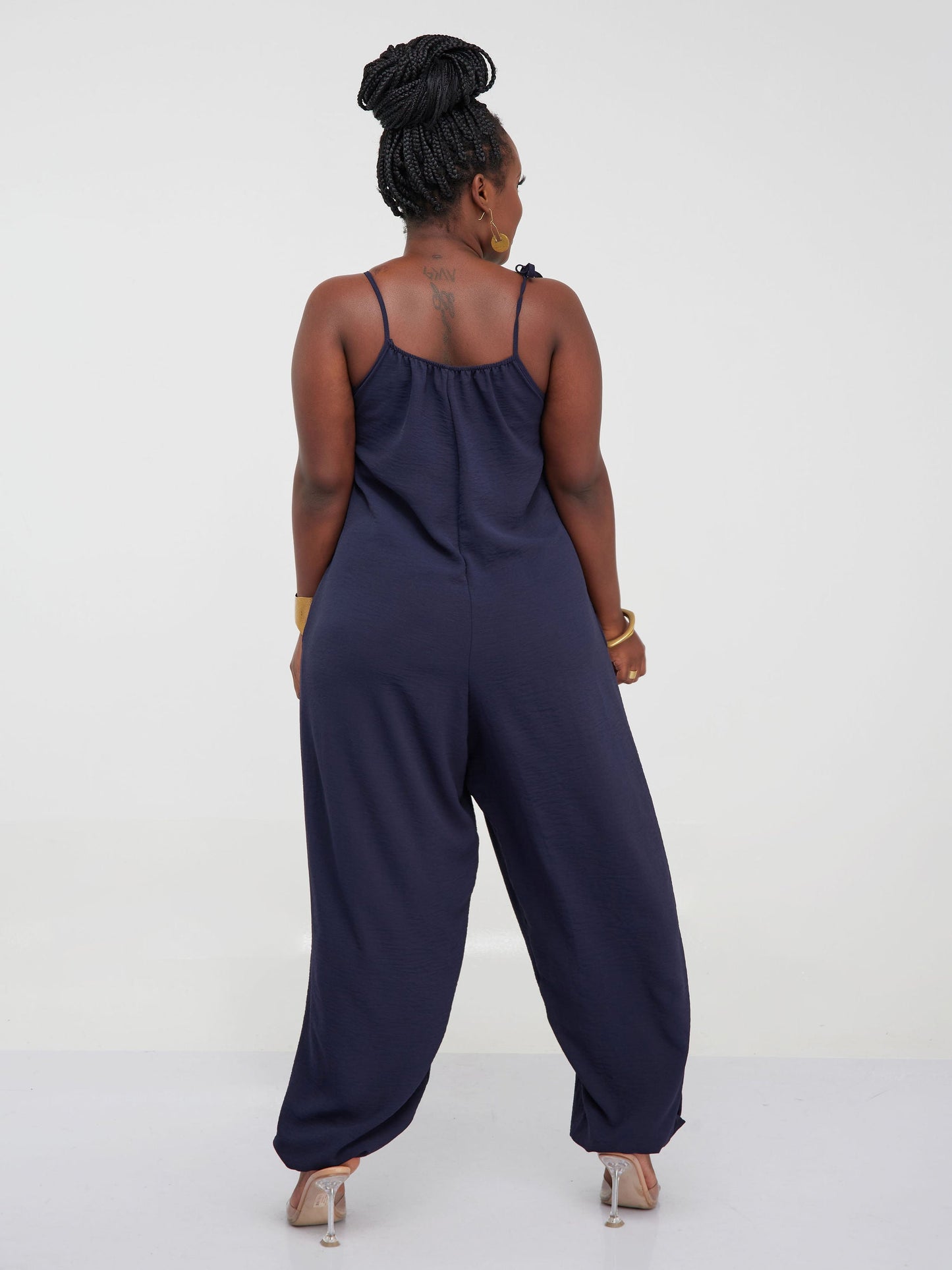 Vivo Dayo Strappy Harem Jumpsuit - Navy Blue