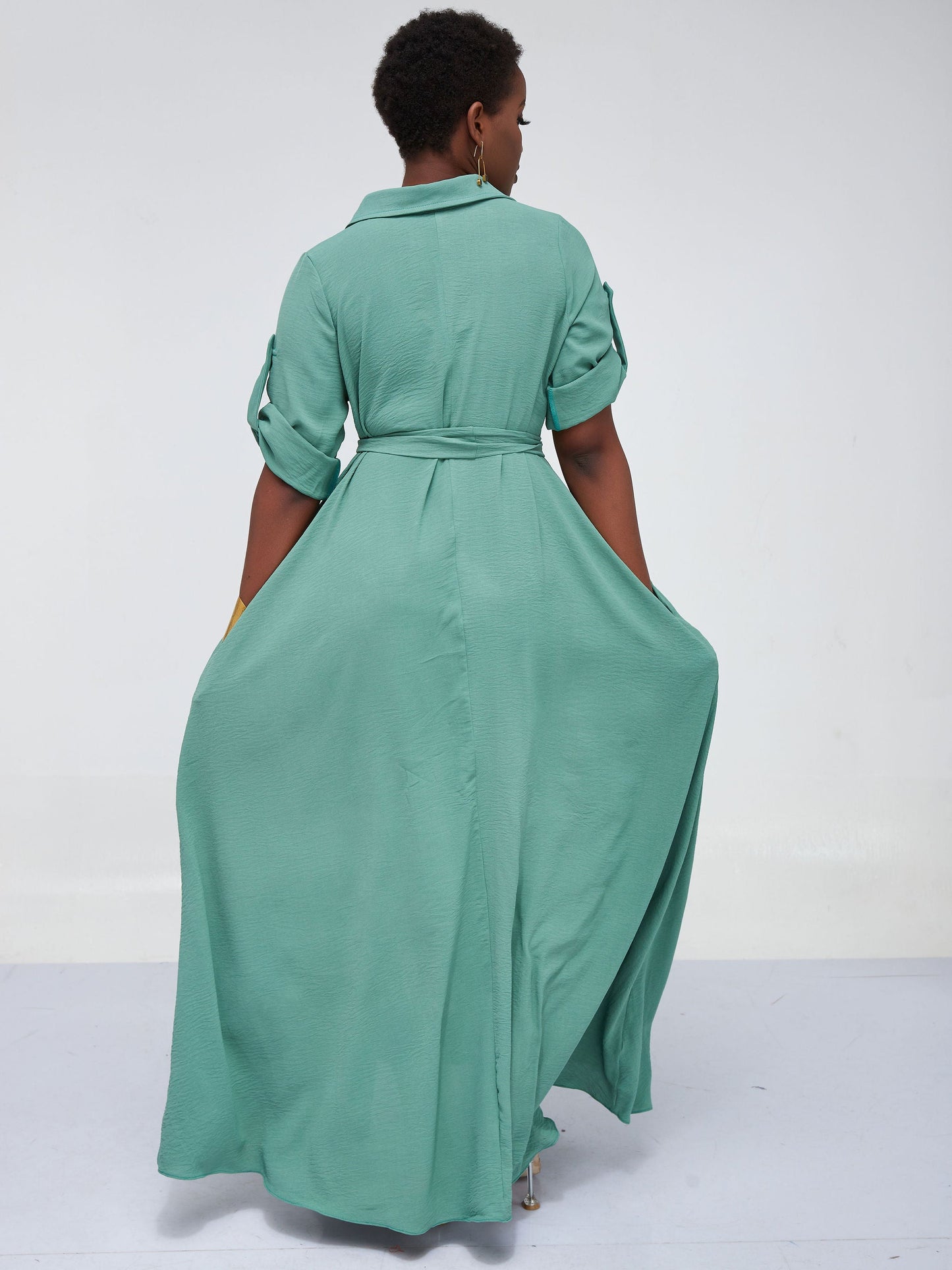 Vivo Dayo Maxi Shirt Dress - Mint Green