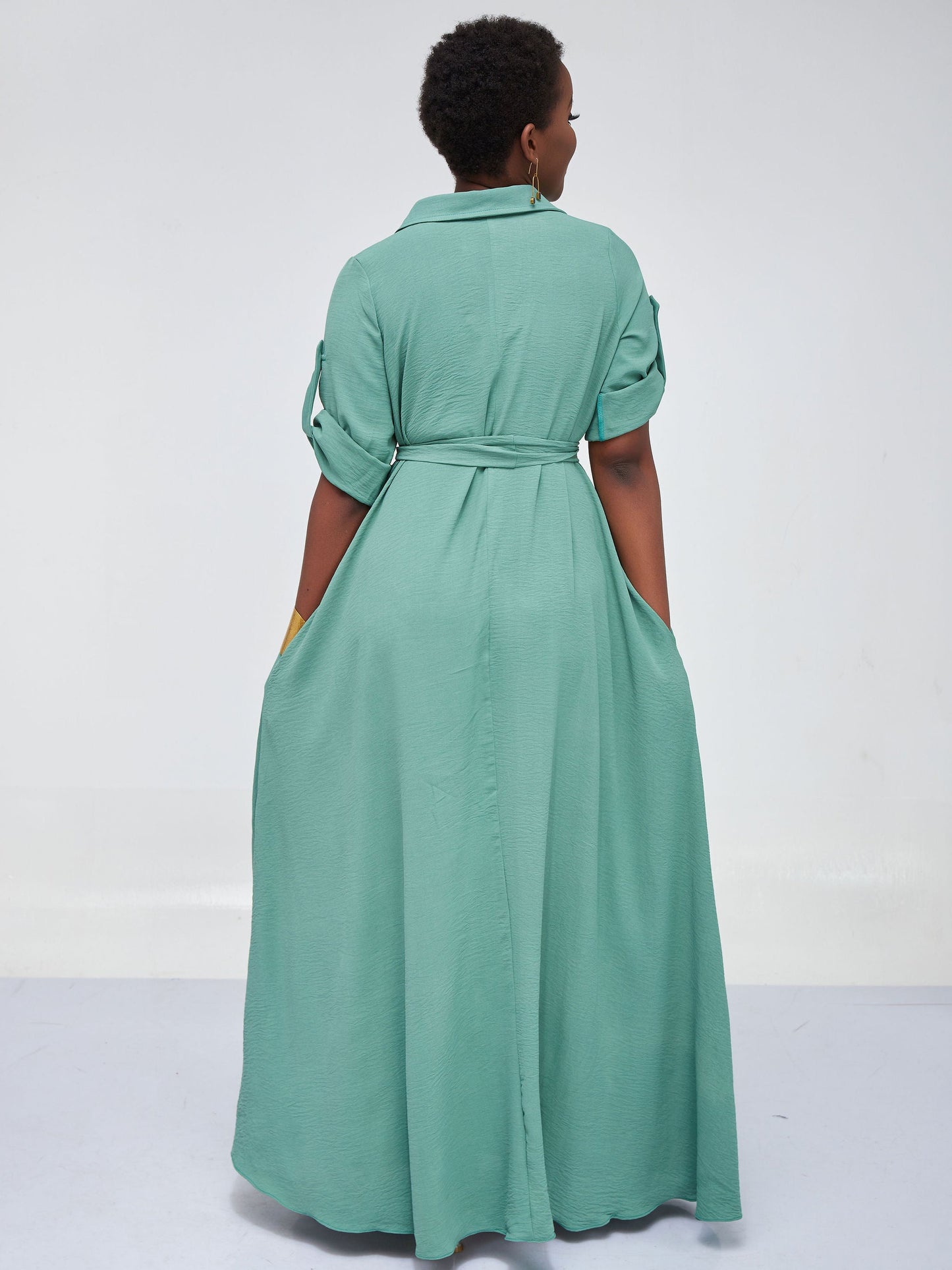 Vivo Dayo Maxi Shirt Dress - Mint Green