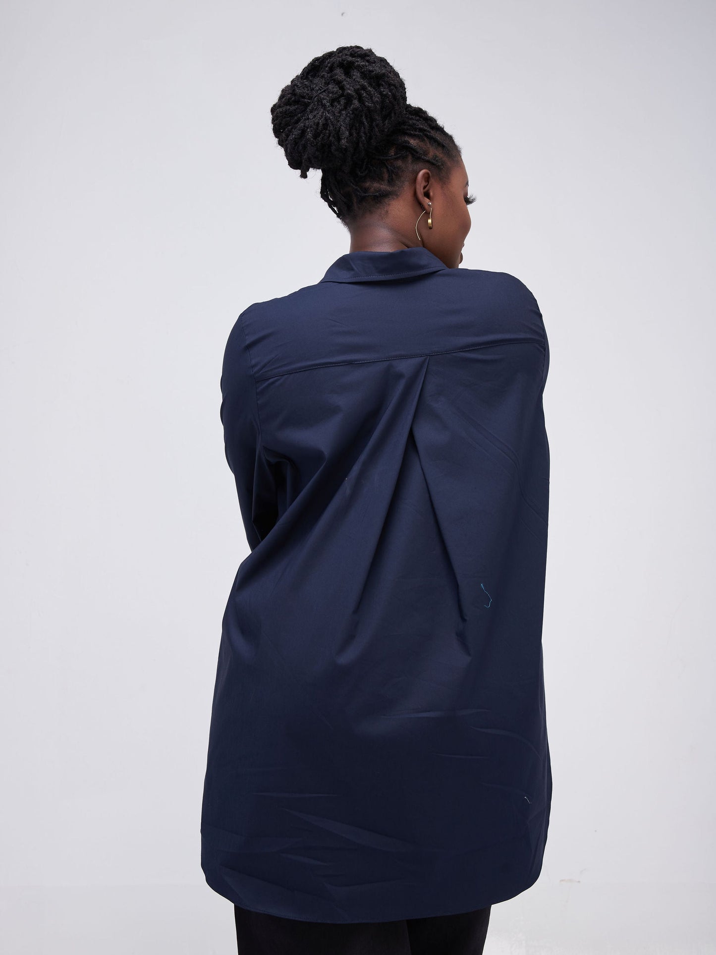 Safari Kaya Long Sleeve Collar Shirt - Navy