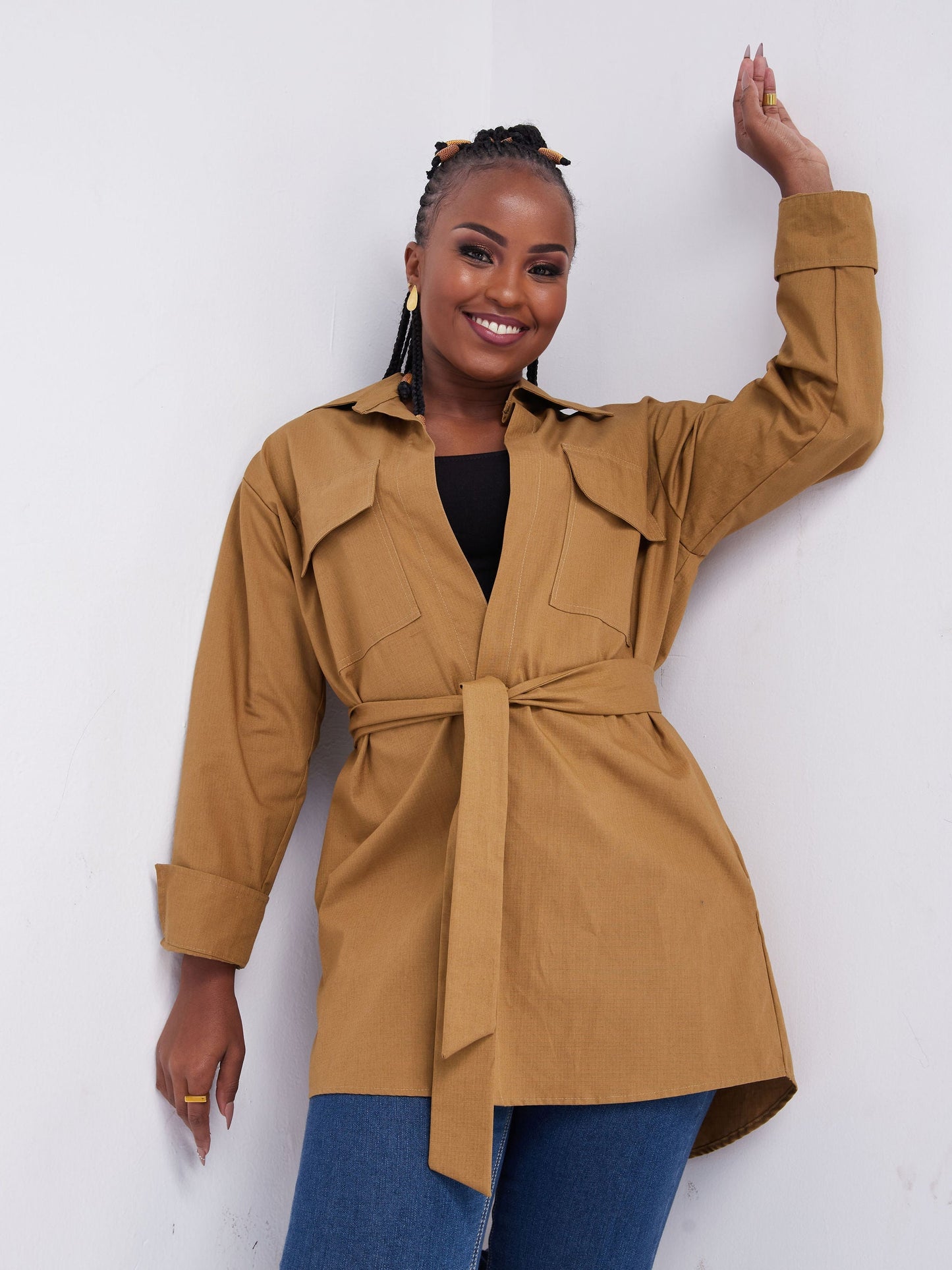 Safari Kaya Shacket - Gold